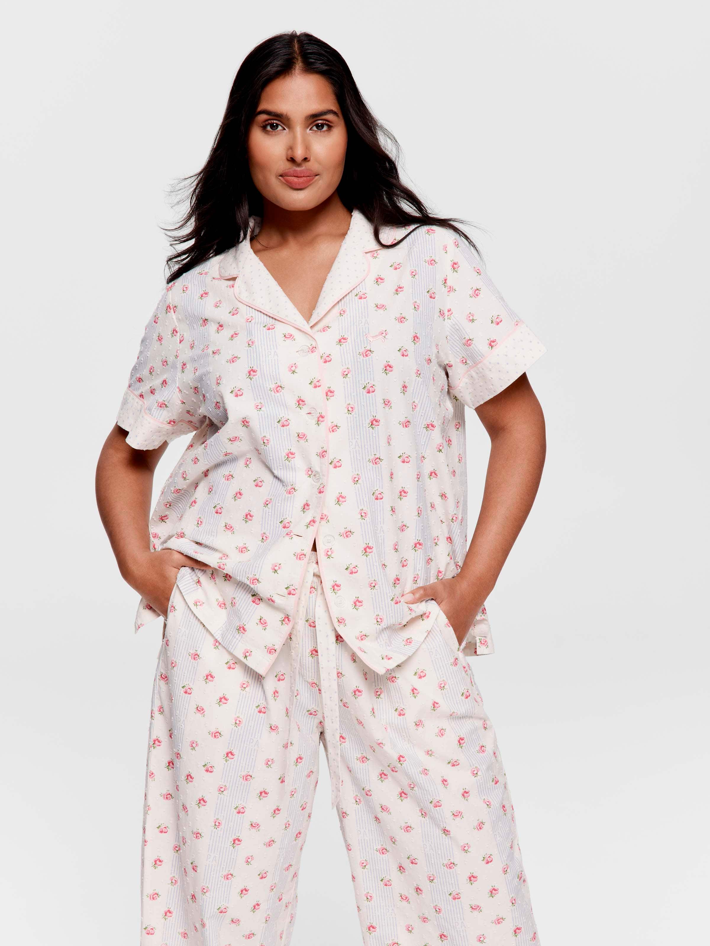 P.A. Plus Vintage Floral 100% Cotton Dobby Pj Set