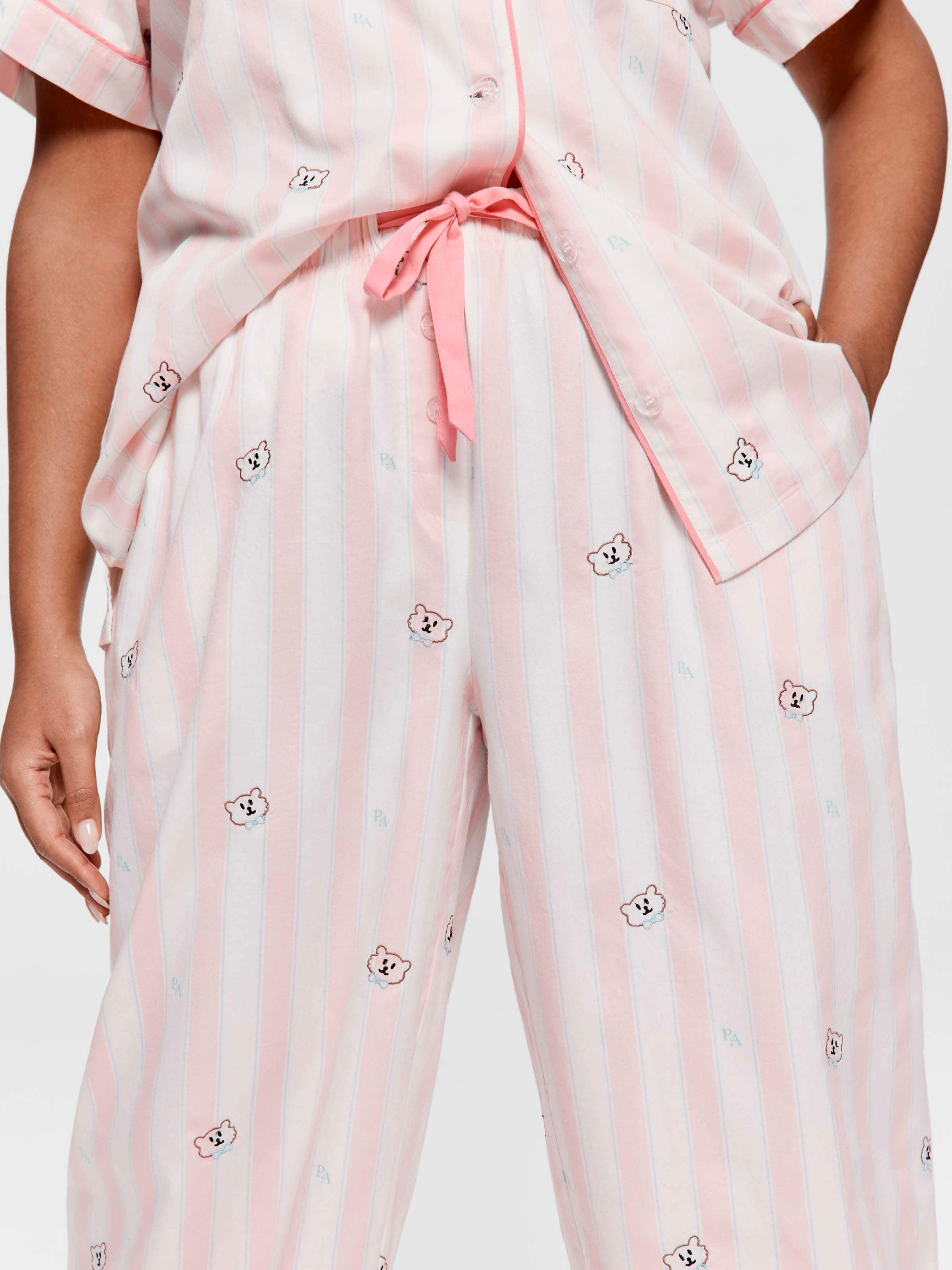 P.A. Plus Vintage Bear 100% Cotton Classic Pj Pant