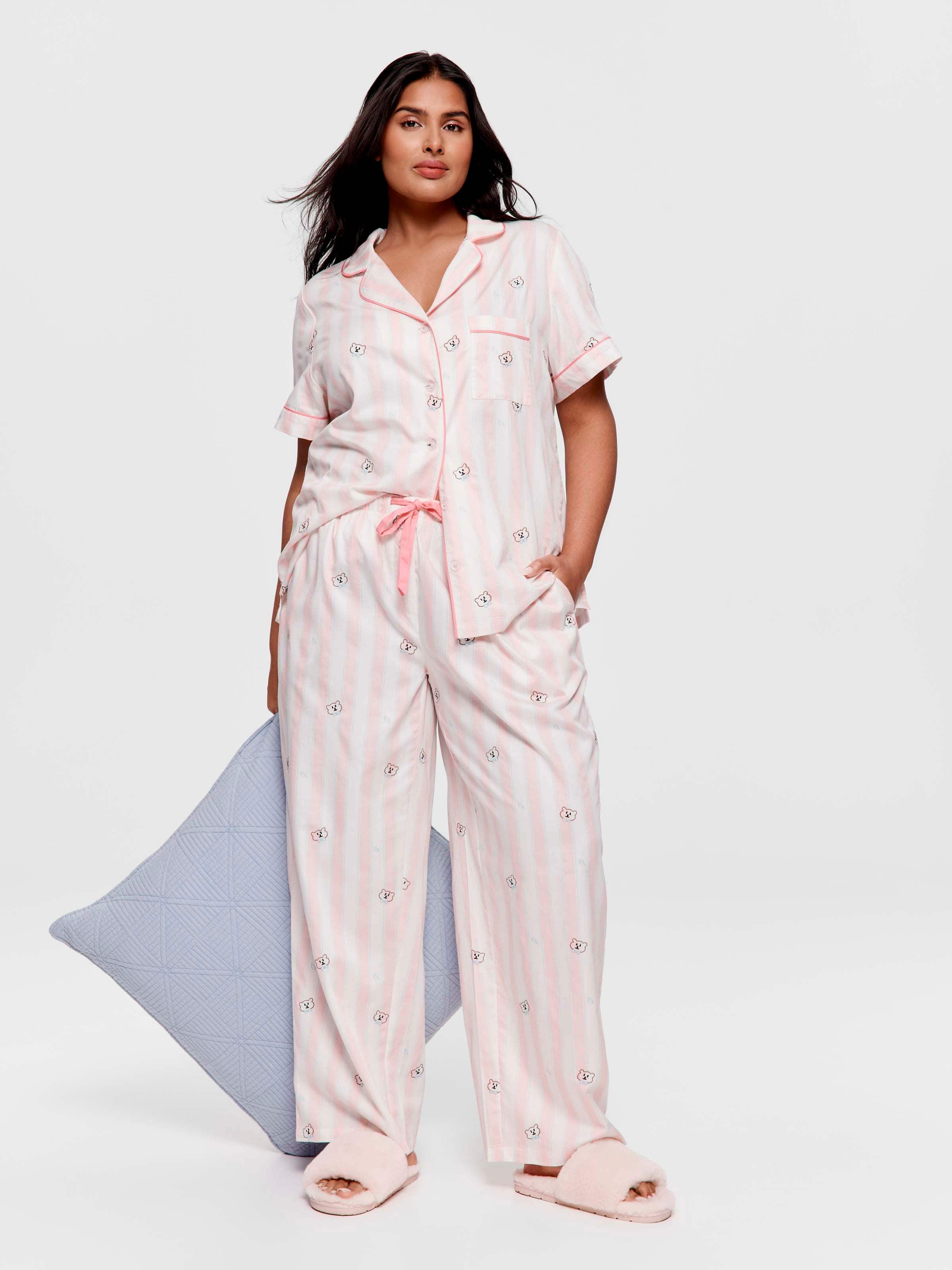 P.A. Plus Vintage Bear 100% Cotton Classic Pj Pant