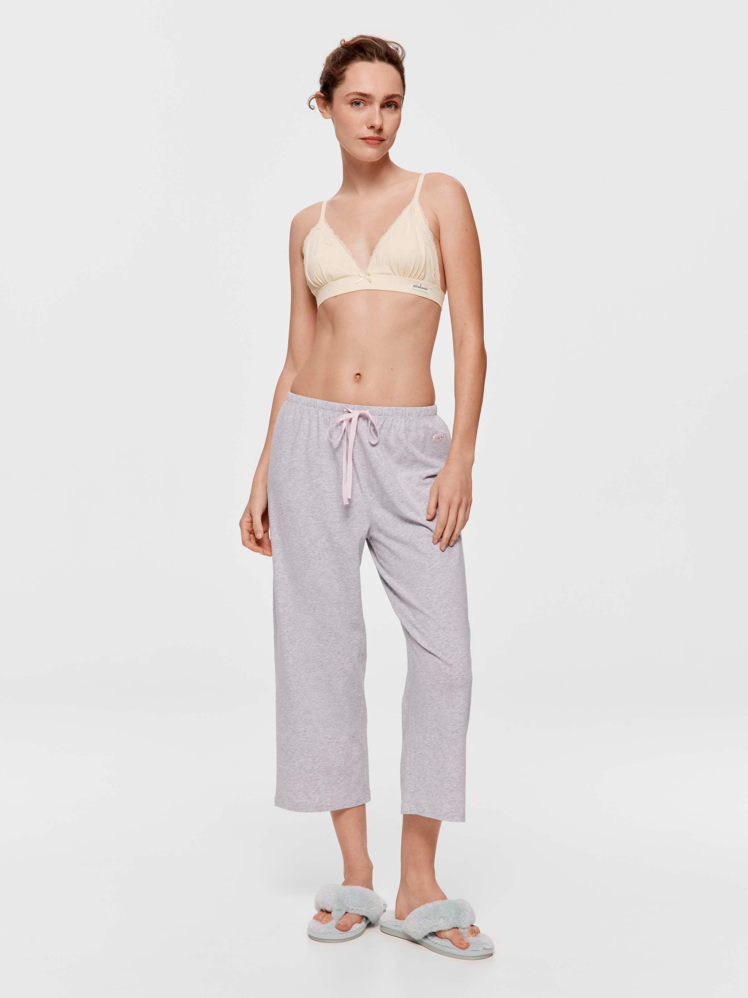 Grey Marle 3/4 Pj Pant