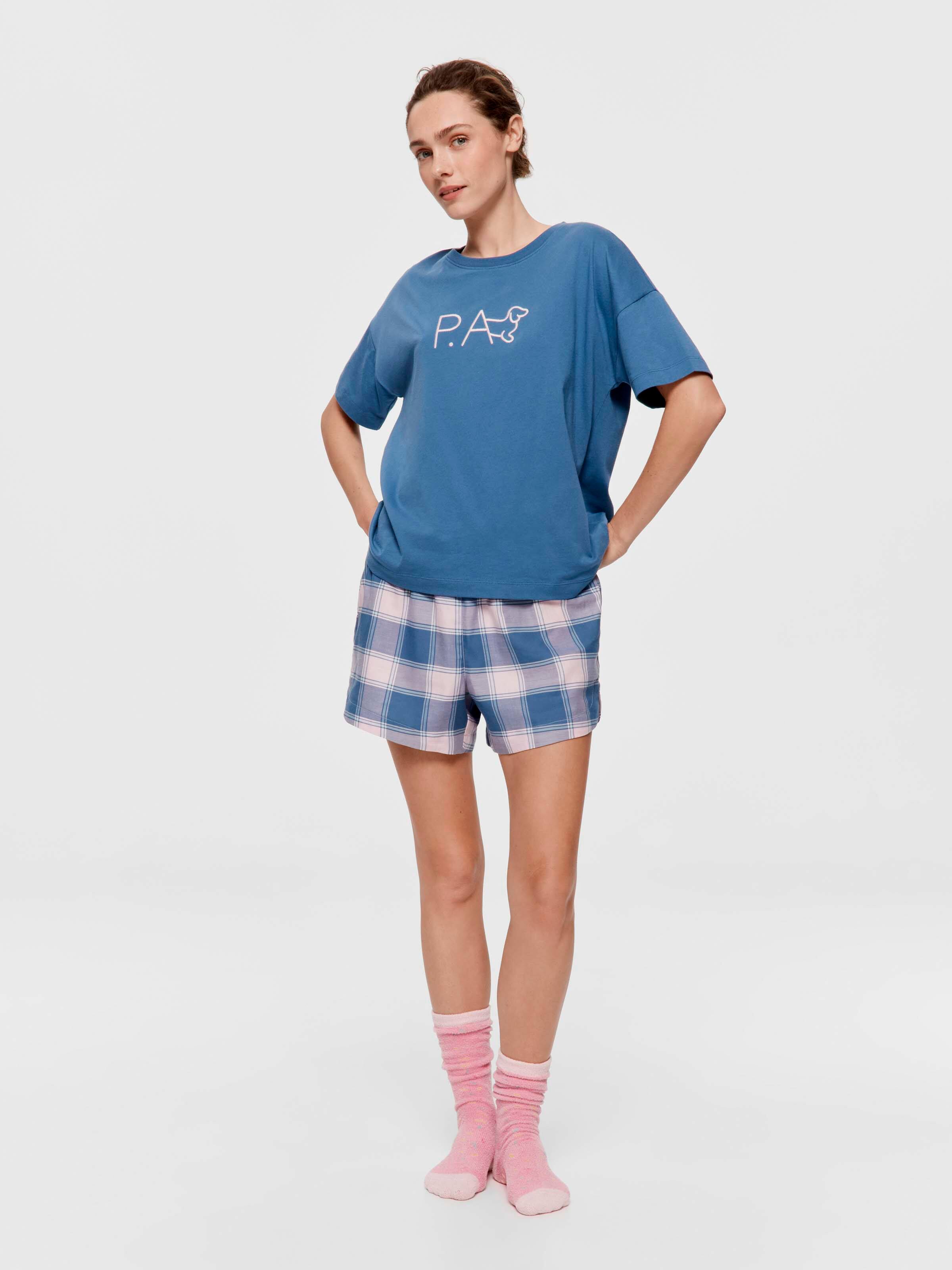 Navy Logo 100% Cotton Oversized Tee