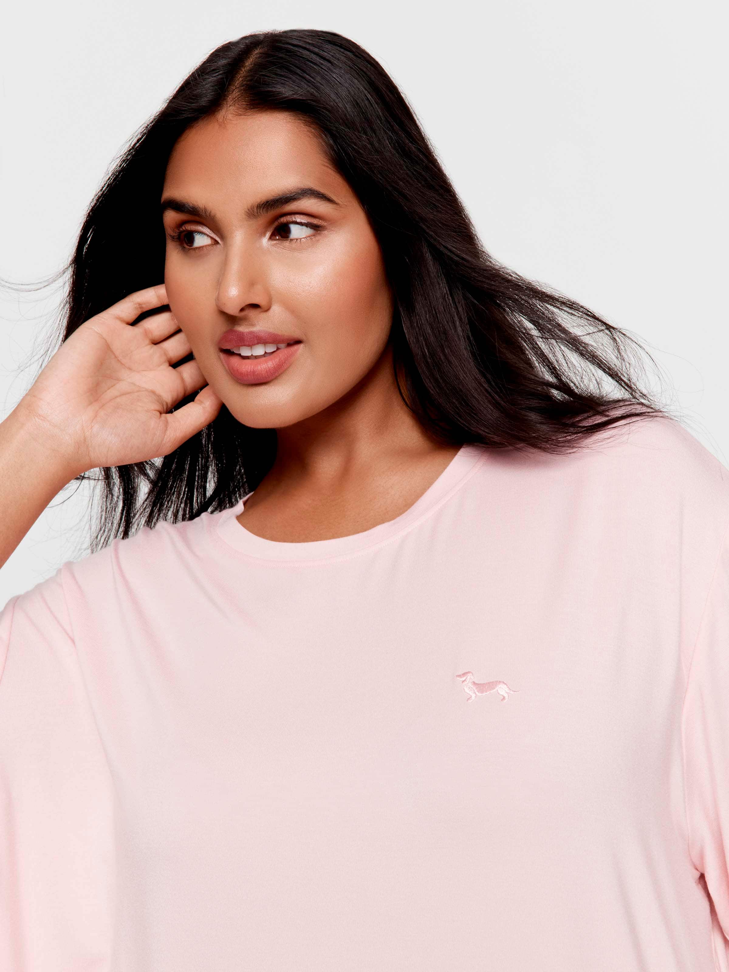 P.A. Plus Pink Drape Boyfriend Tee