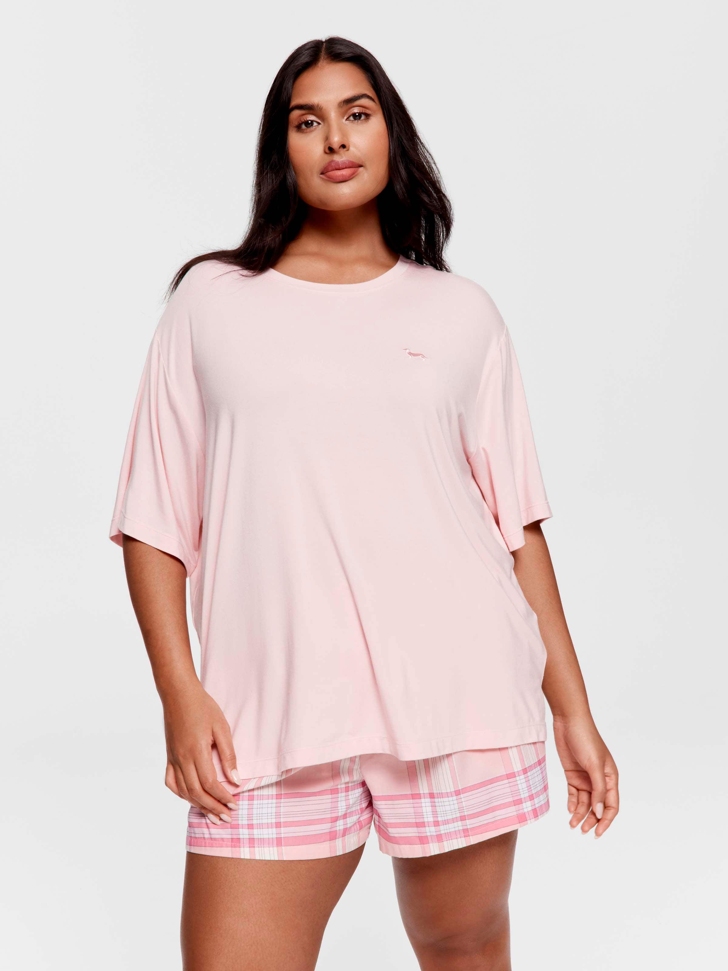 P.A. Plus Pink Drape Boyfriend Tee