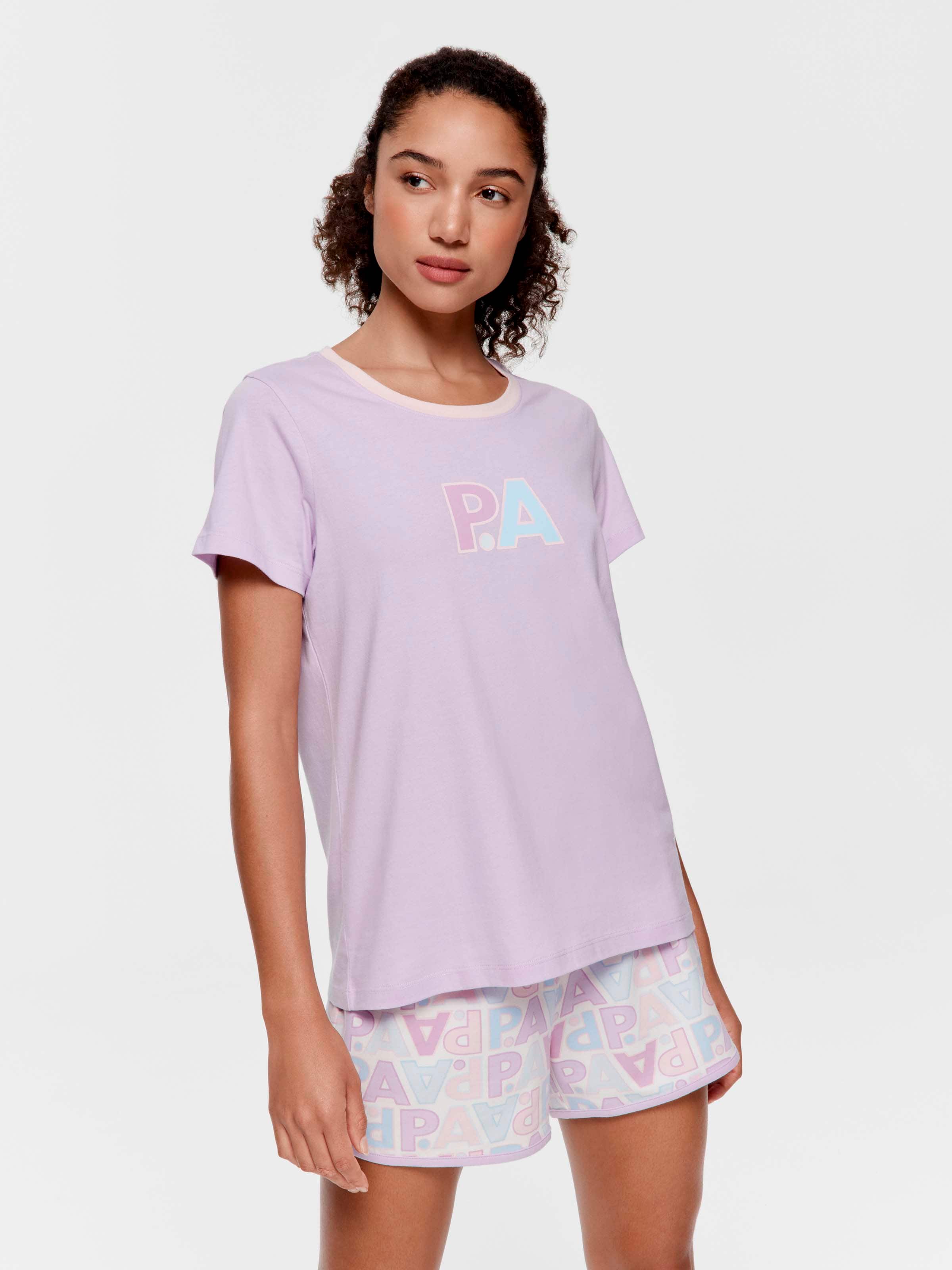 Purple 100% Cotton Boyfriend Tee