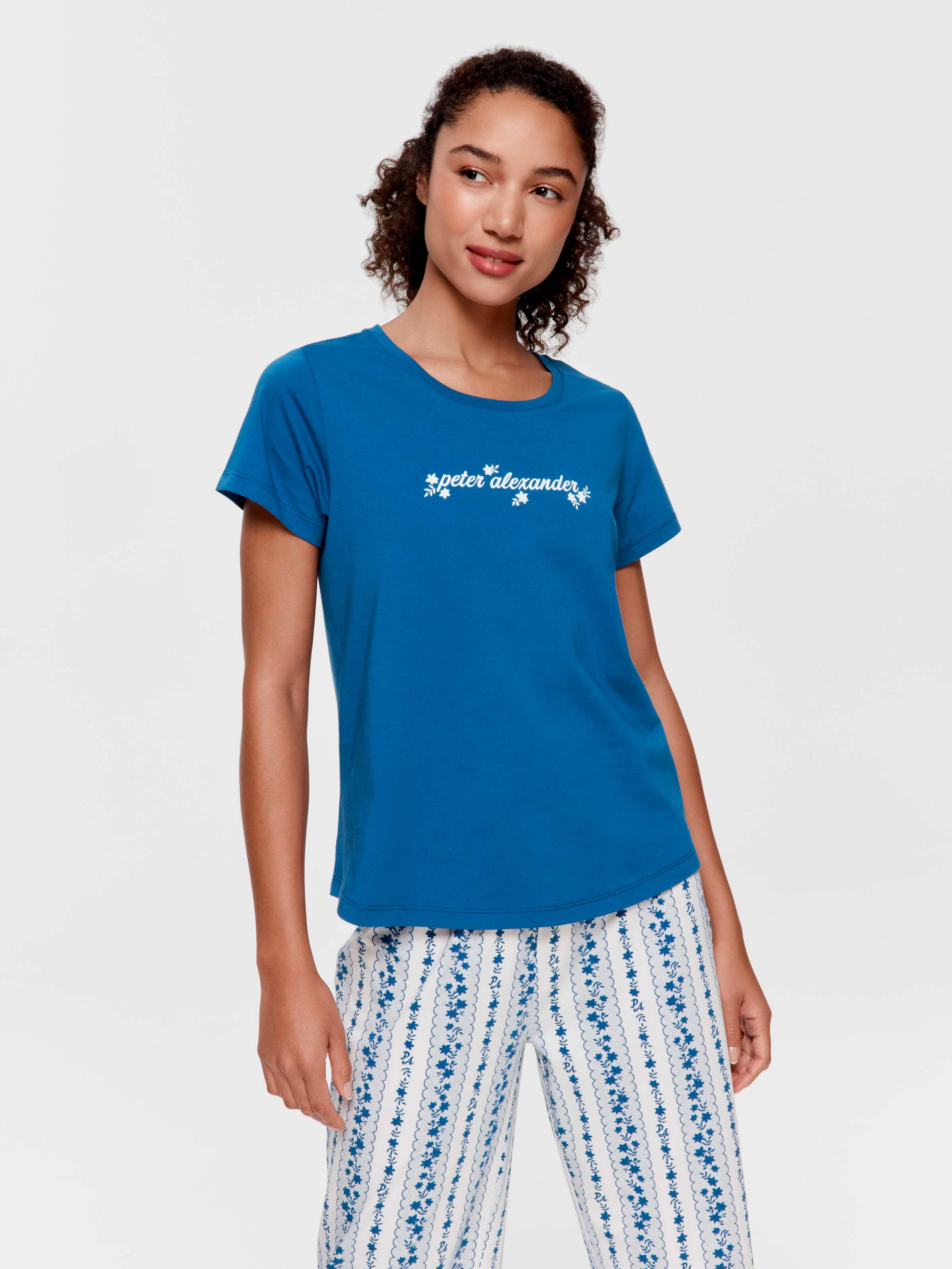 Washed Navy Branded 100% Cotton Tee