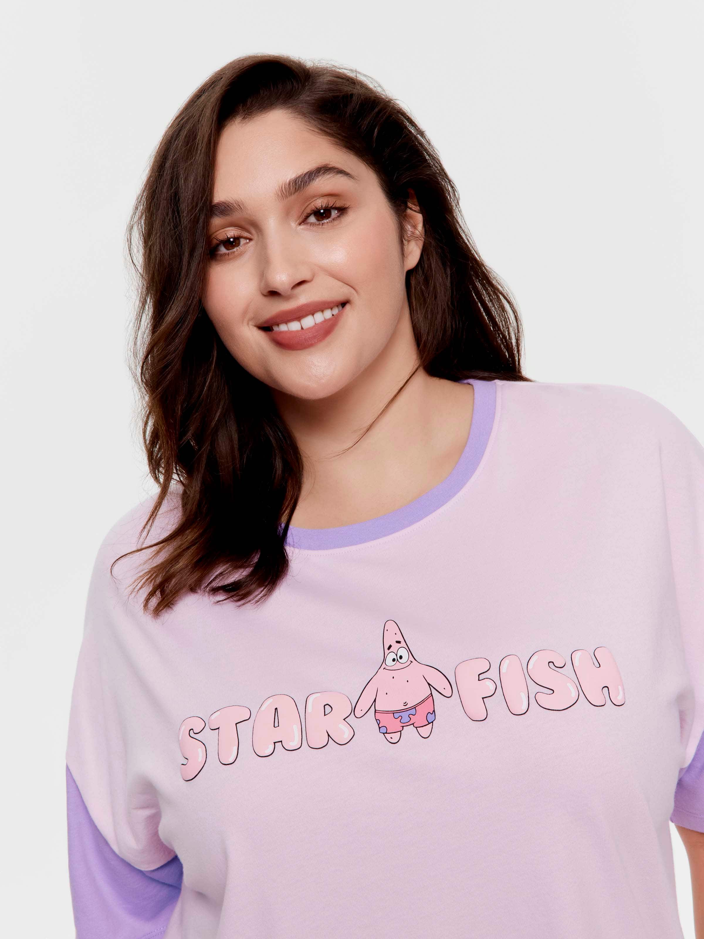 P.A. Plus Spongebob Patrick Star 100% Cotton Oversized Tee