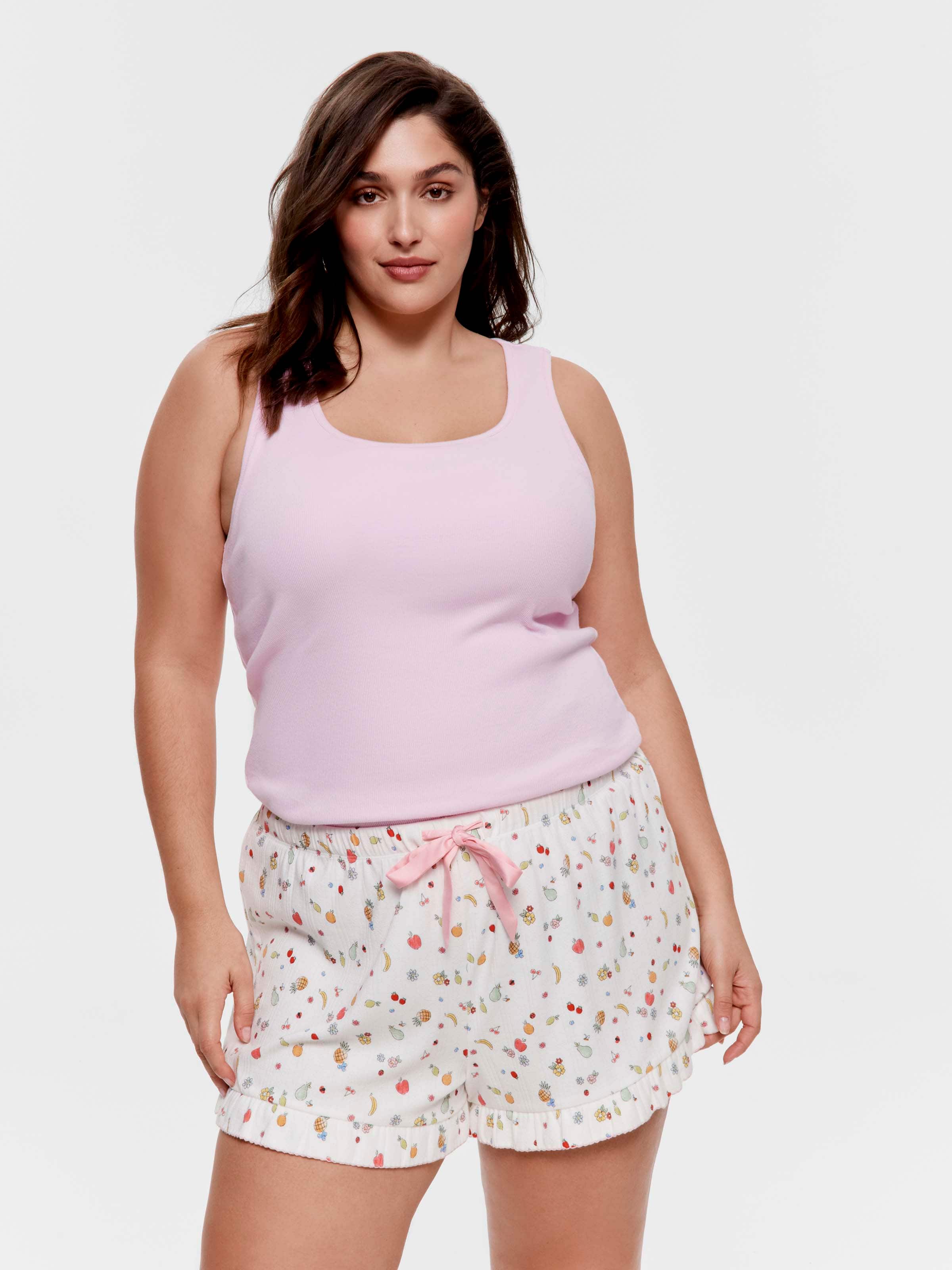 P.A. Plus Fruity Pointelle Mini Flutter Short