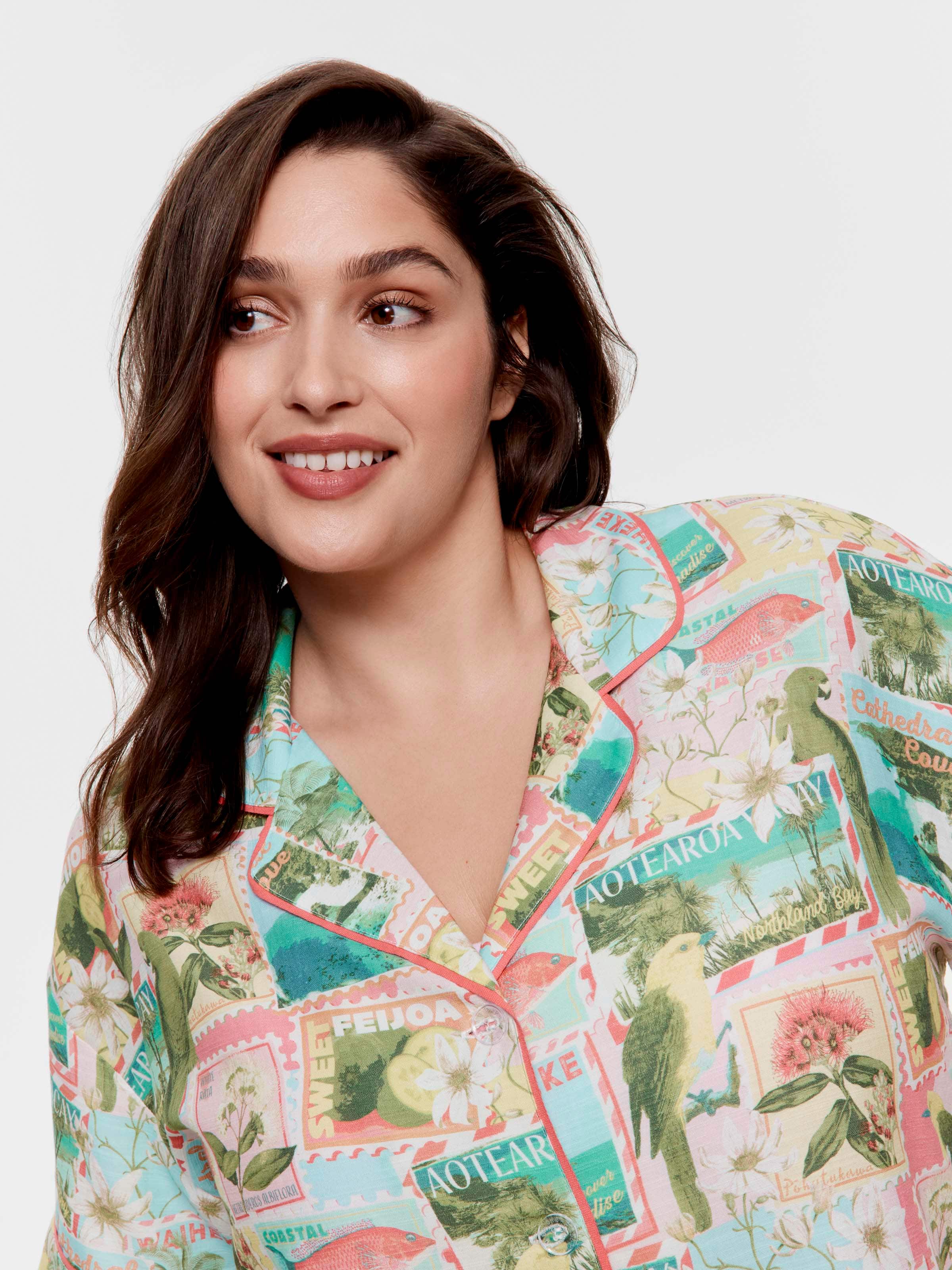 P.A. Plus Postcards Oversized Short Sleeve Shirt