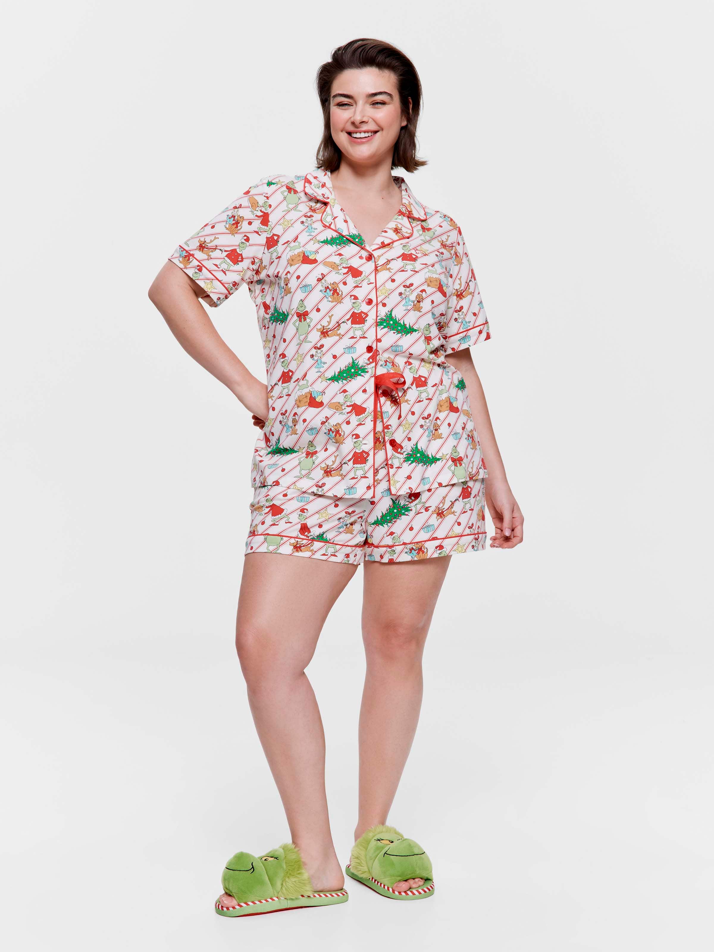 P.A. Plus The Grinch Boxed Shortie Pj Set