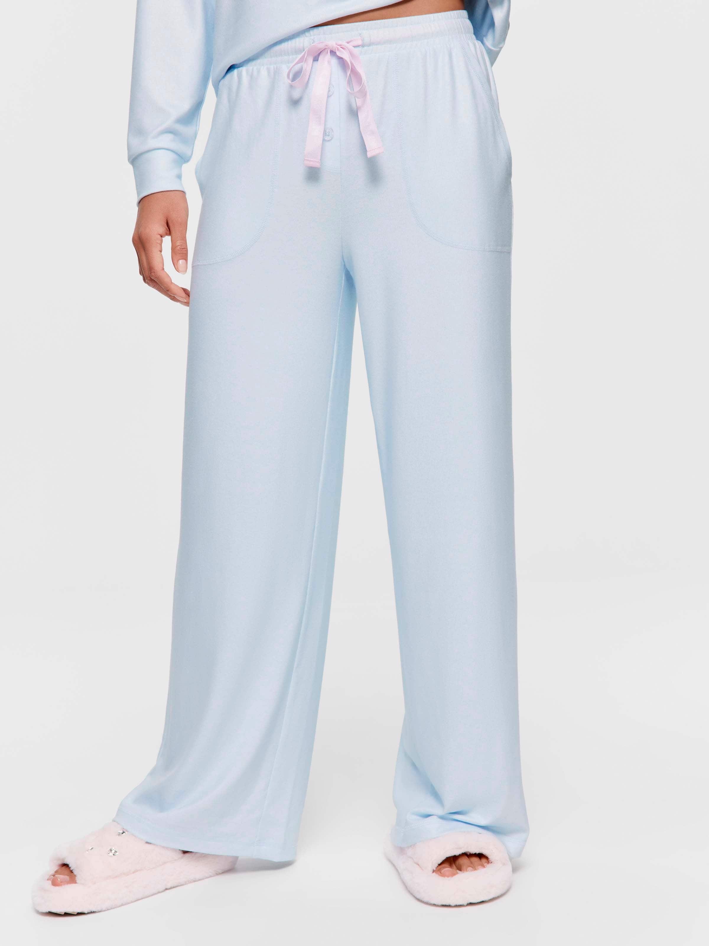 Blue Marle Wide Leg Plush Pj Pant