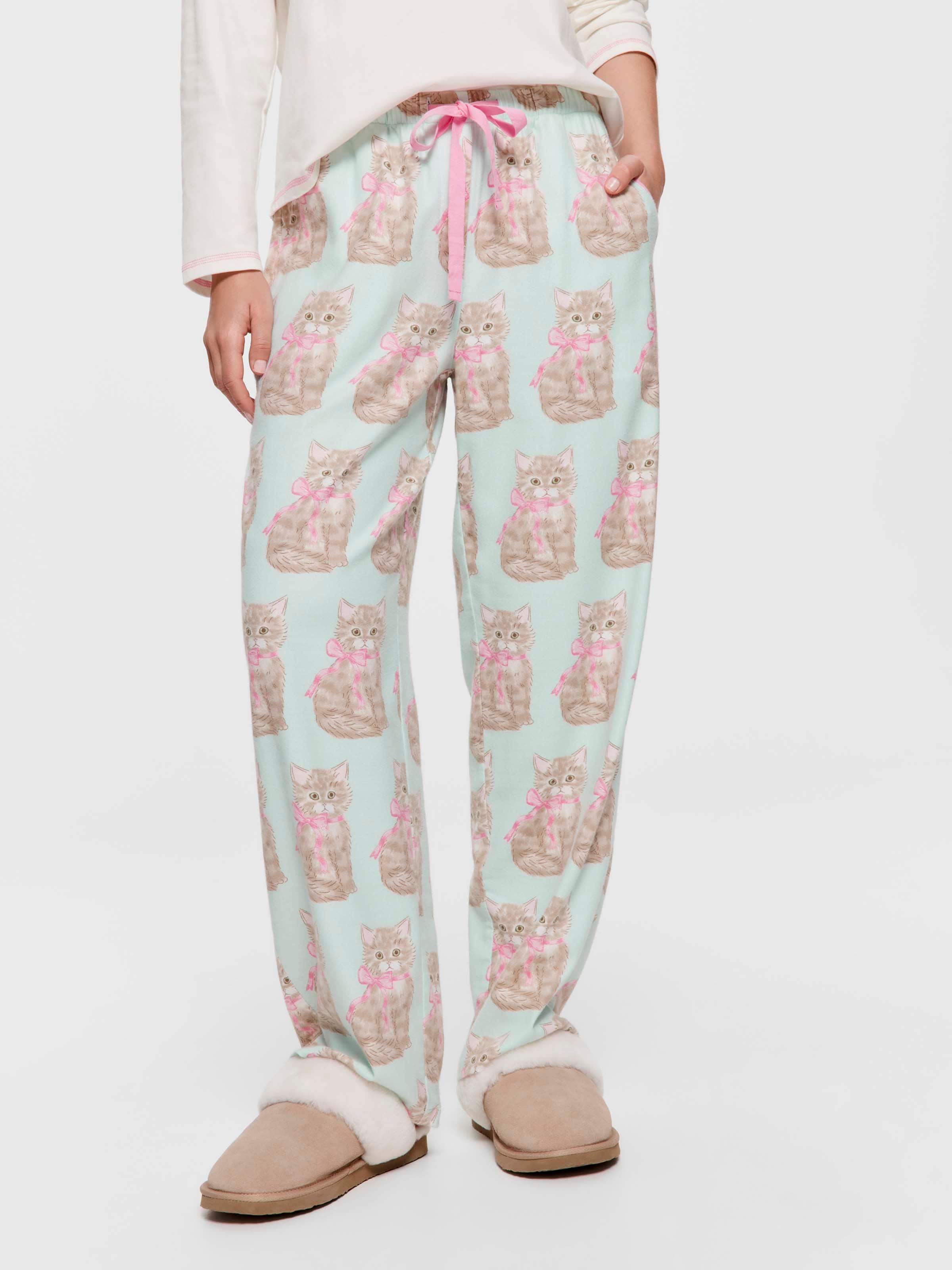 Pretty Kitty Bamboo Flannelette Classic Pj Pant
