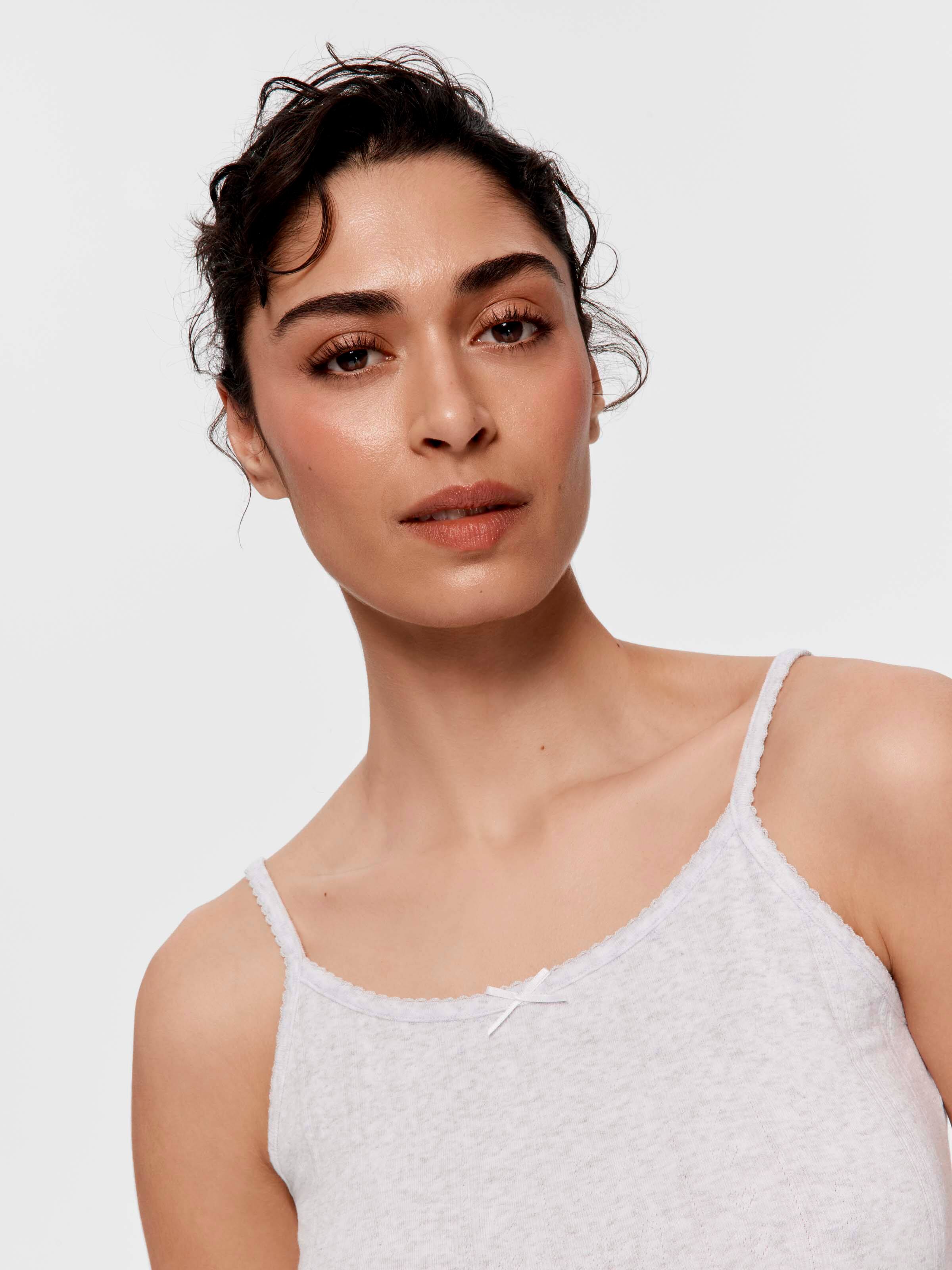 Light Grey Logo Pointelle Cami