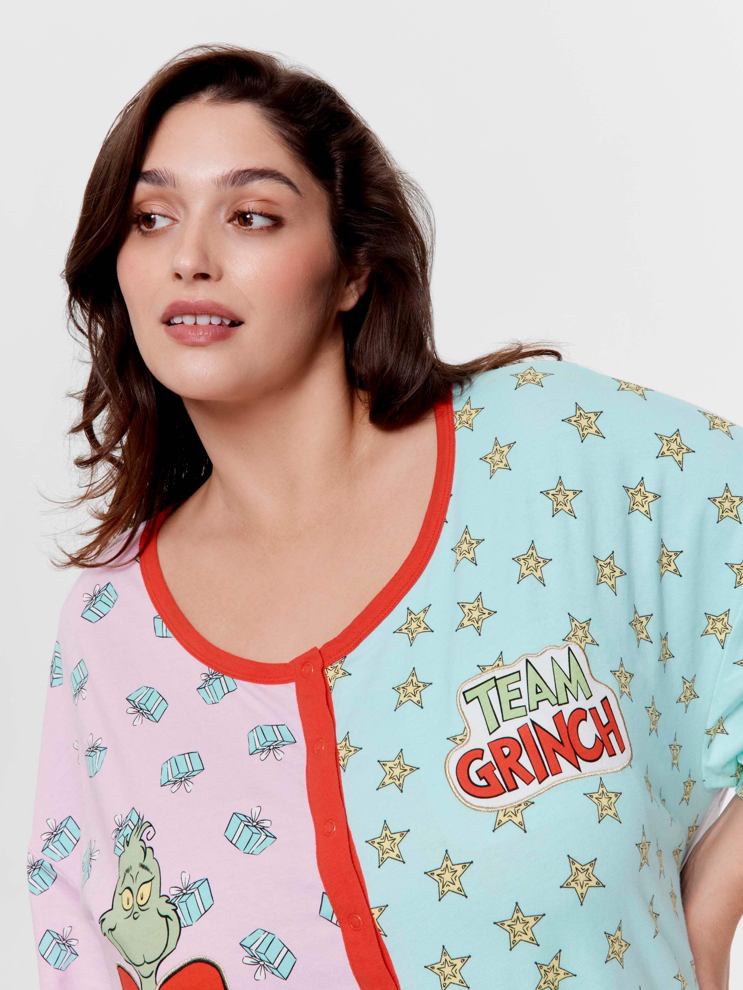 P.A. Plus The Grinch Patchwork Onesie