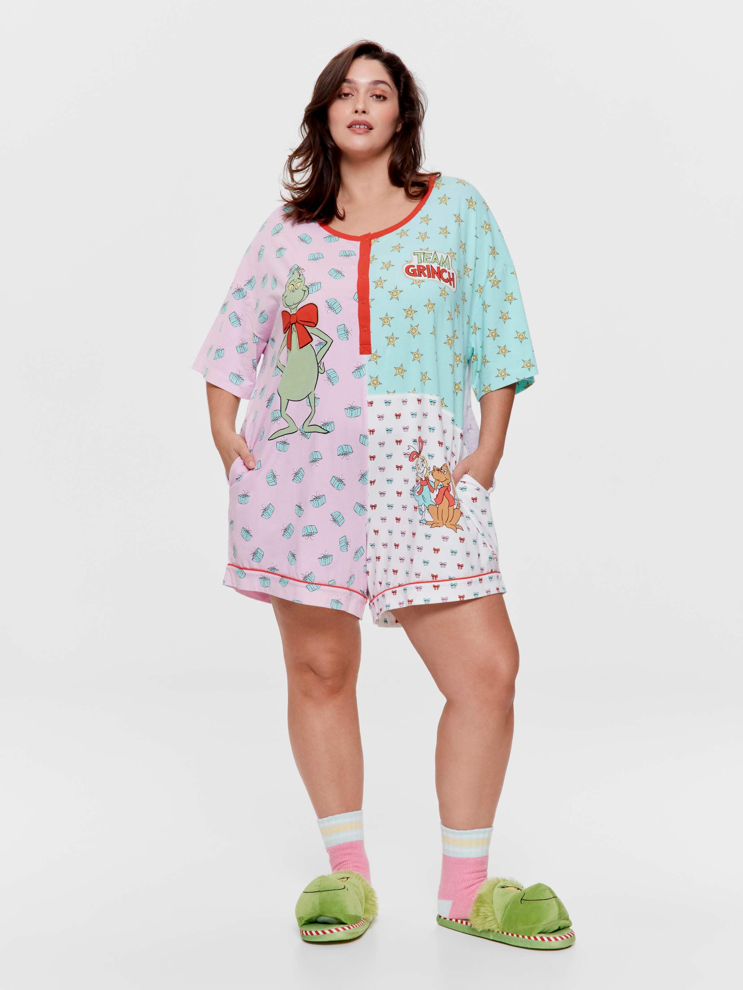 P.A. Plus The Grinch Patchwork Onesie