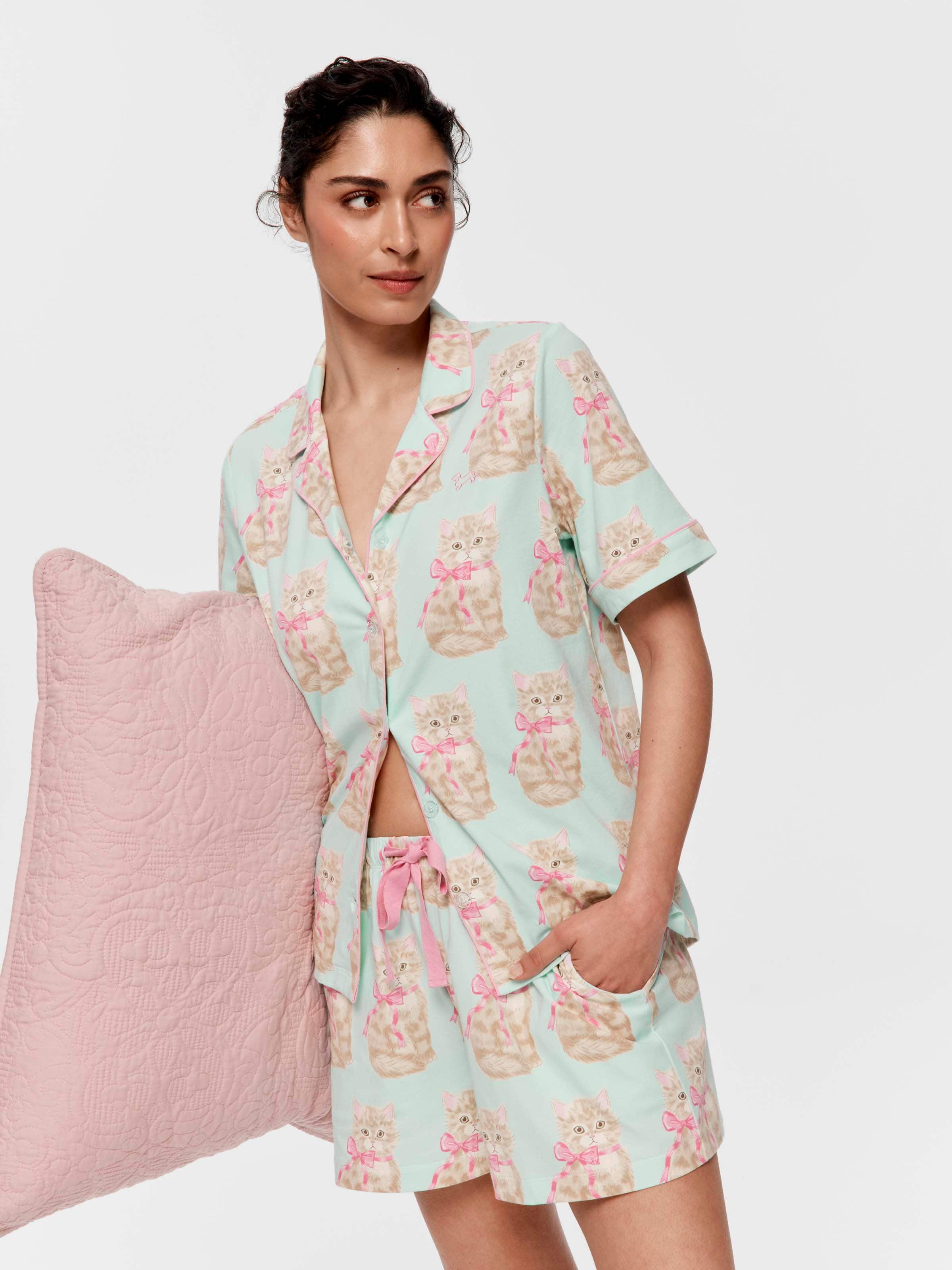 Pretty Cat Shortie Pj Set