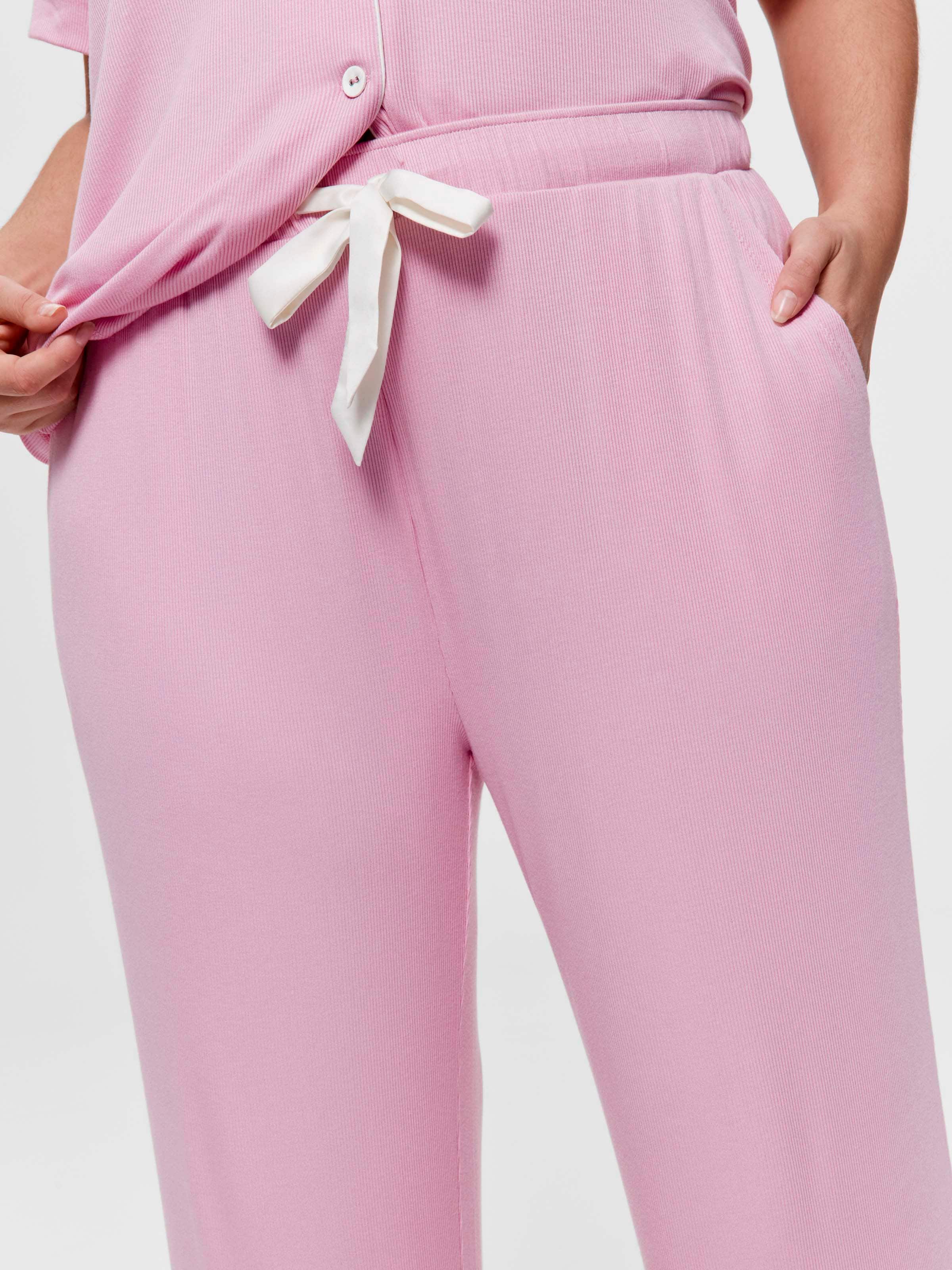 P.A. Plus Dusty Rose Bamboo Rib Long Short
