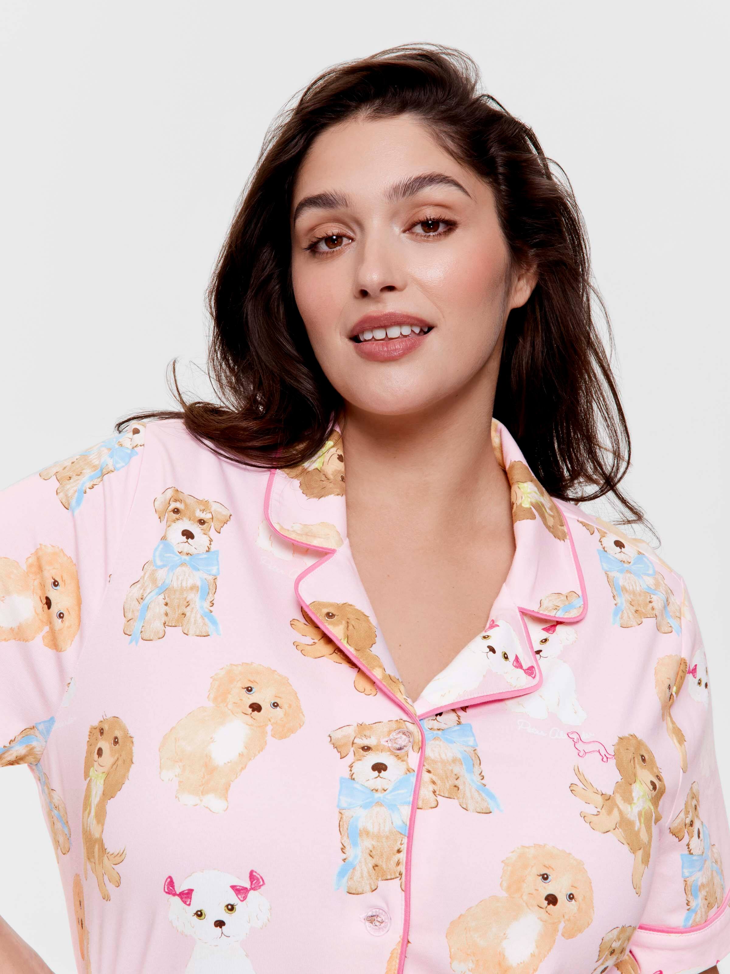 P.A. Plus Pretty Puppy Shortie Pj Set