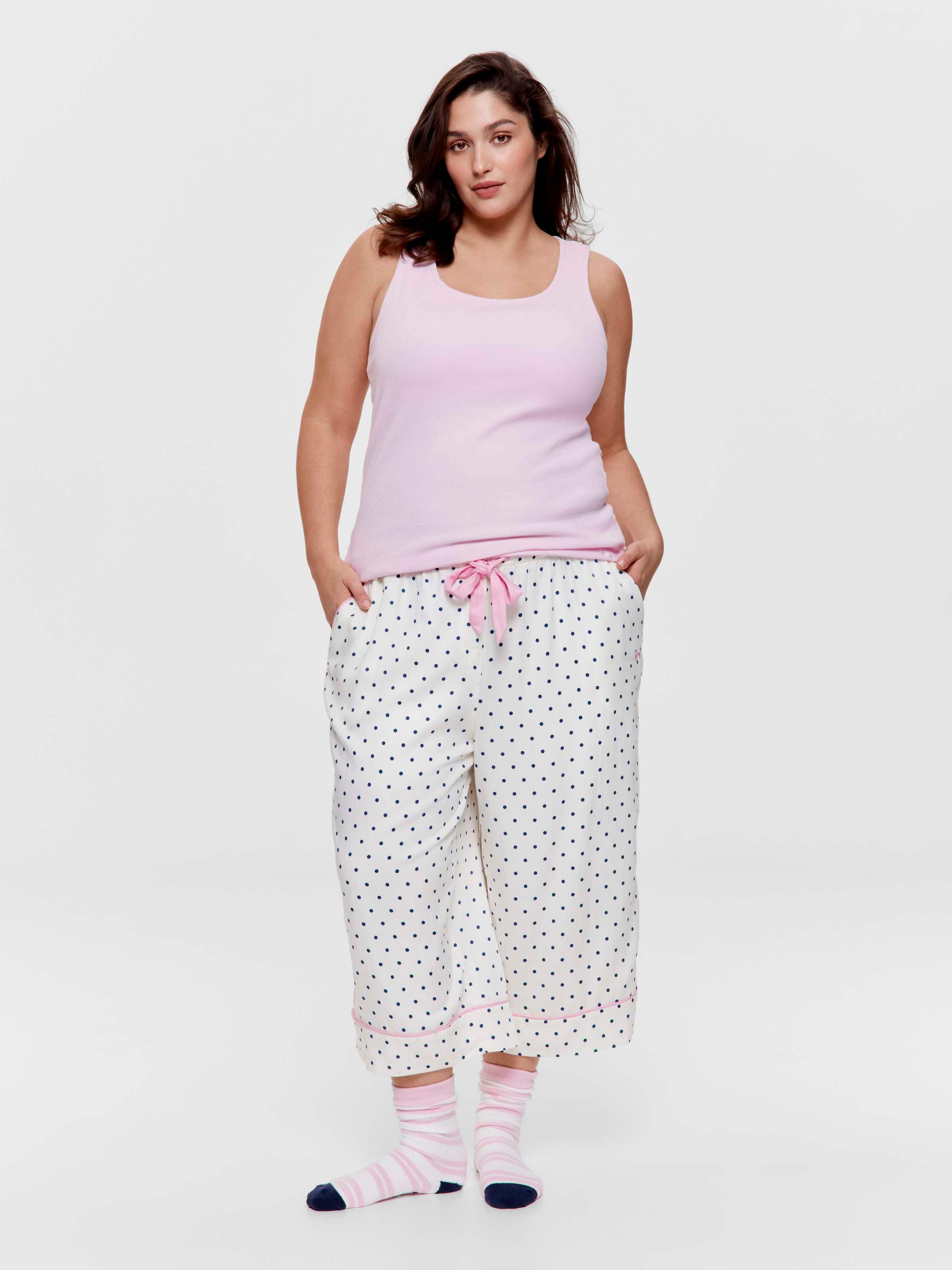 P.A. Plus Polka Dot 3/4 Pj Pant