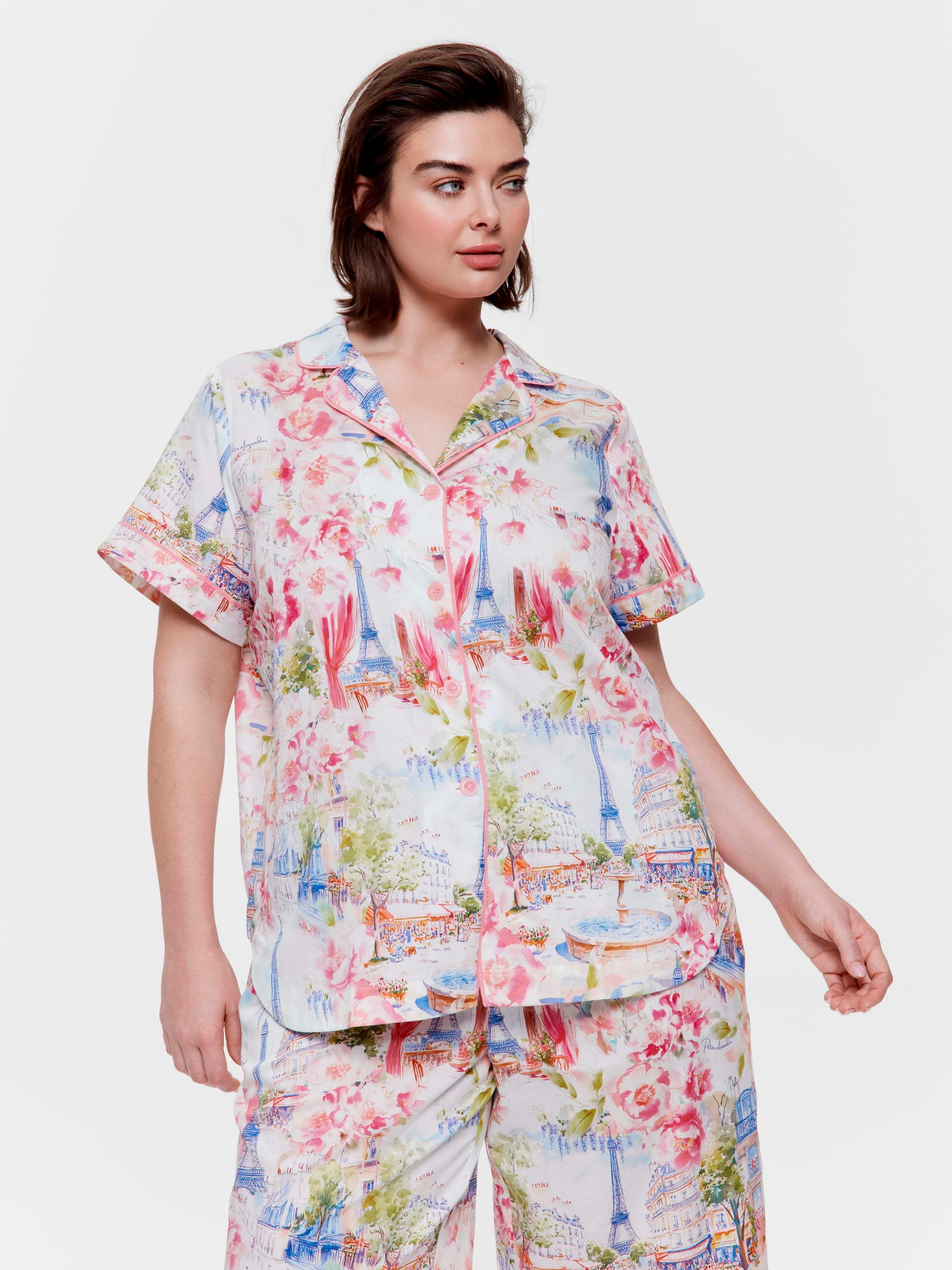 P.A. Plus Paris Painted 100% Soft Cotton Short Sleeve Shirt
