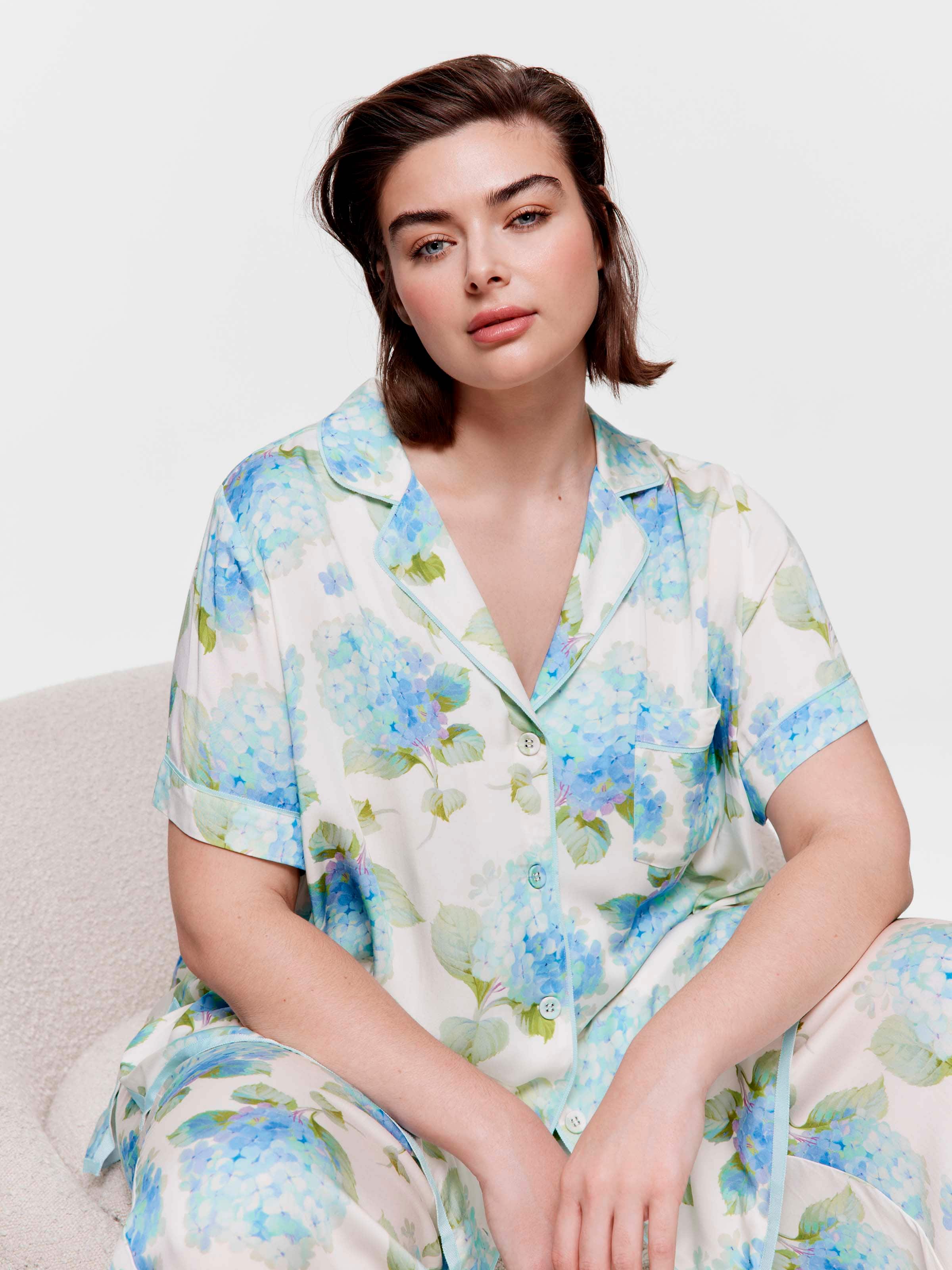 P.A. Plus Hydrangea Short Sleeve & Pant Boxed Pj Set