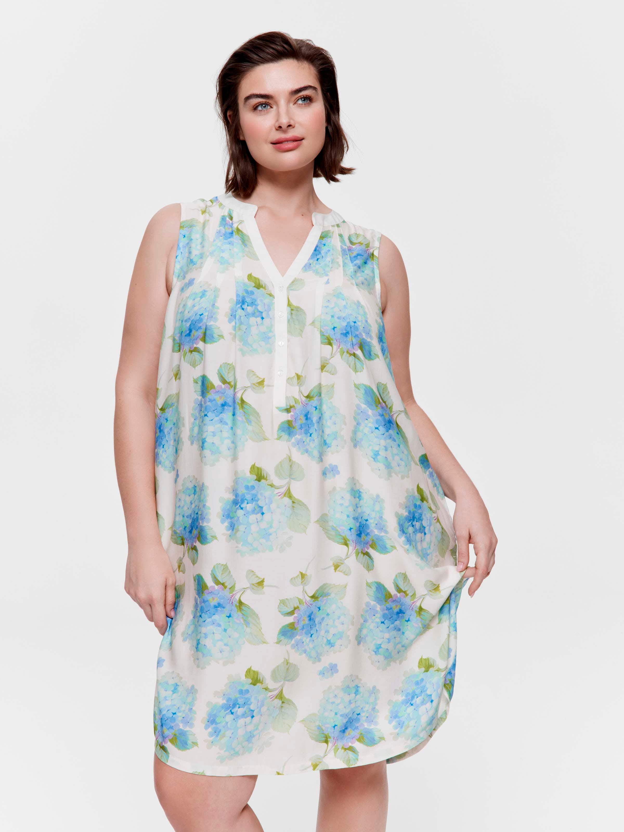 P.A. Plus Hydrangea Henley Fashion Nightie