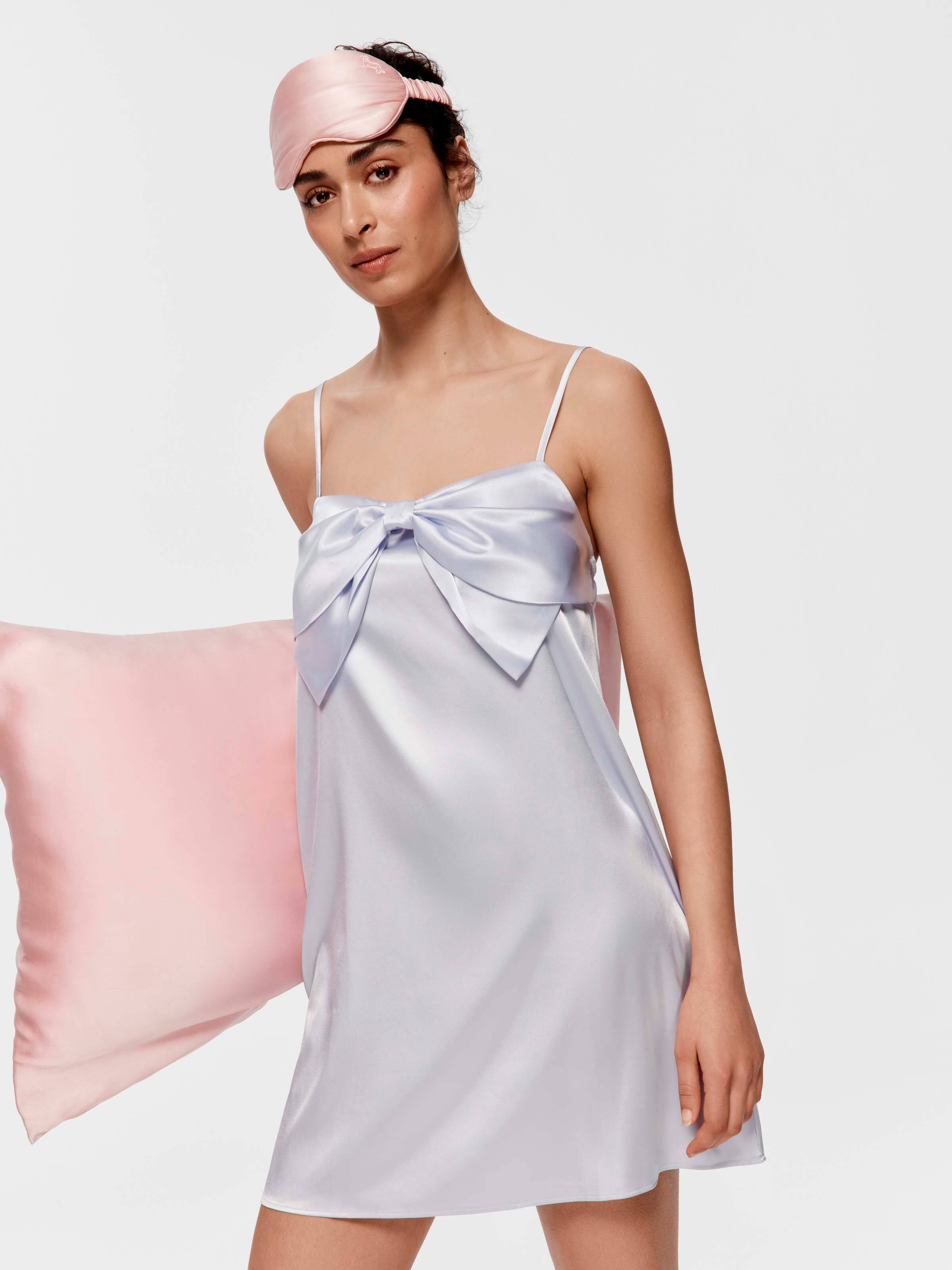Bow Satin Boxed Slip Nightie