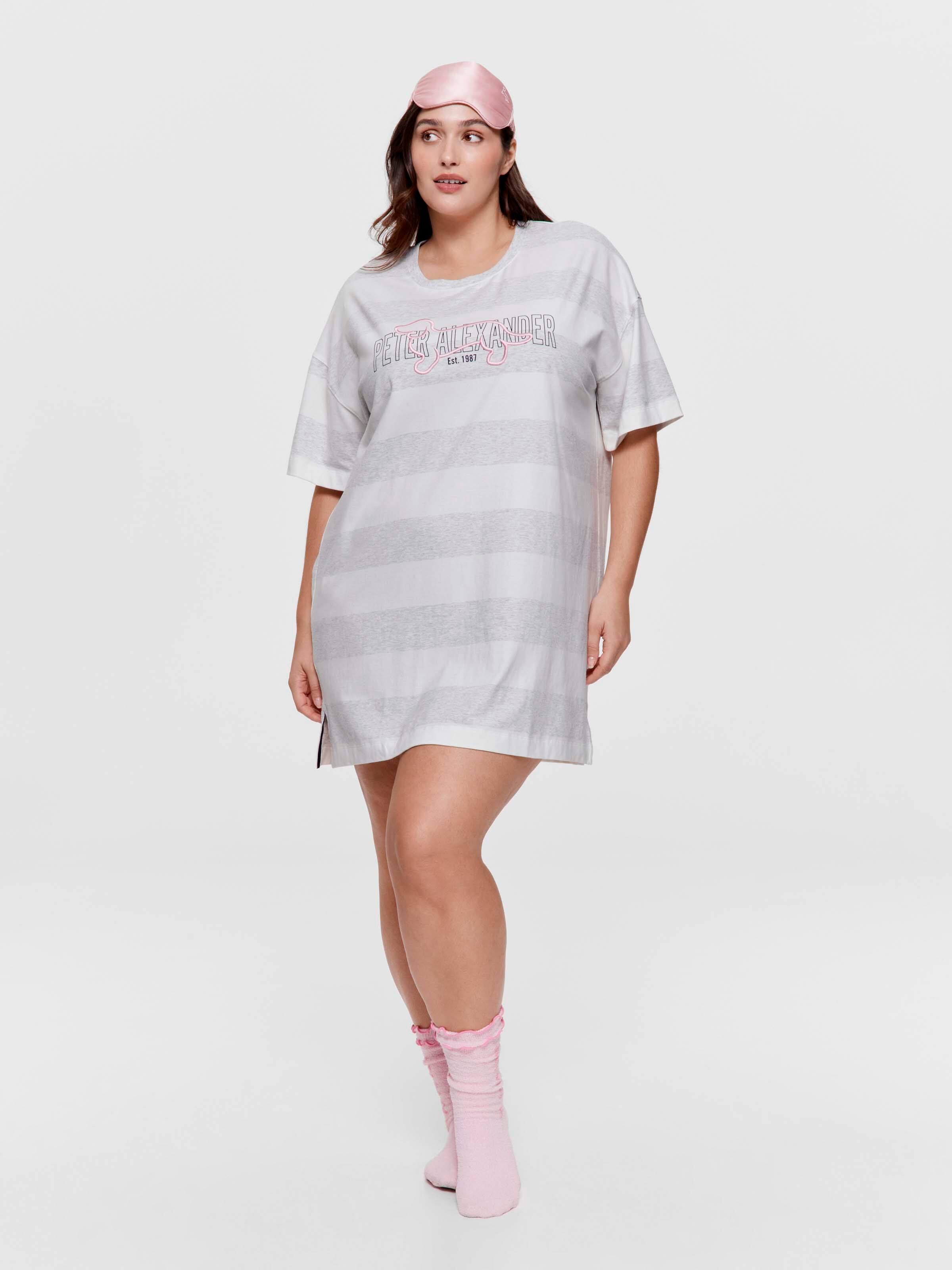 P.A. Plus Grey Heritage Stripe Boxed Sleep Tee