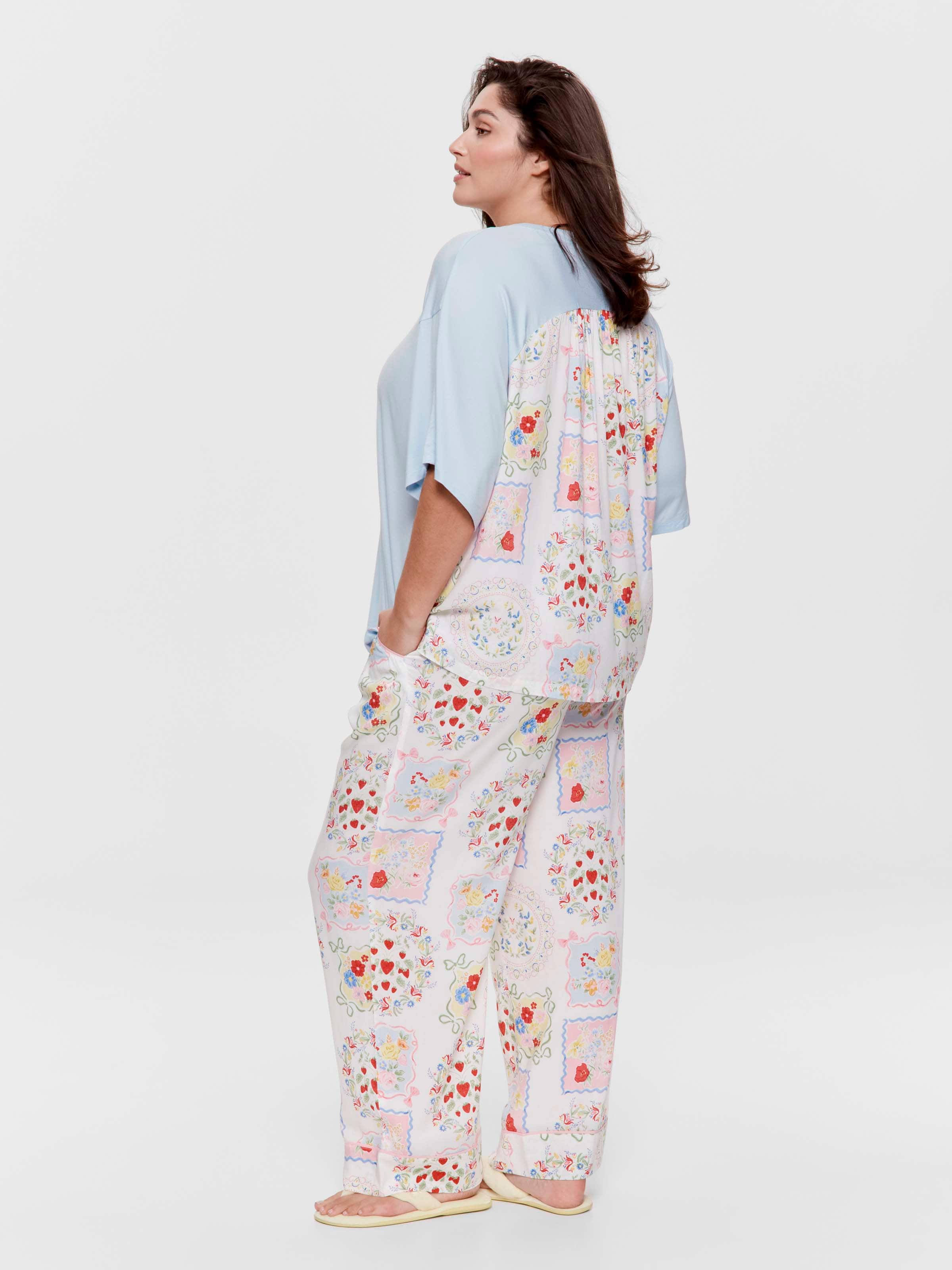 P.A. Plus Summer Garden Print Back Fashion Tee