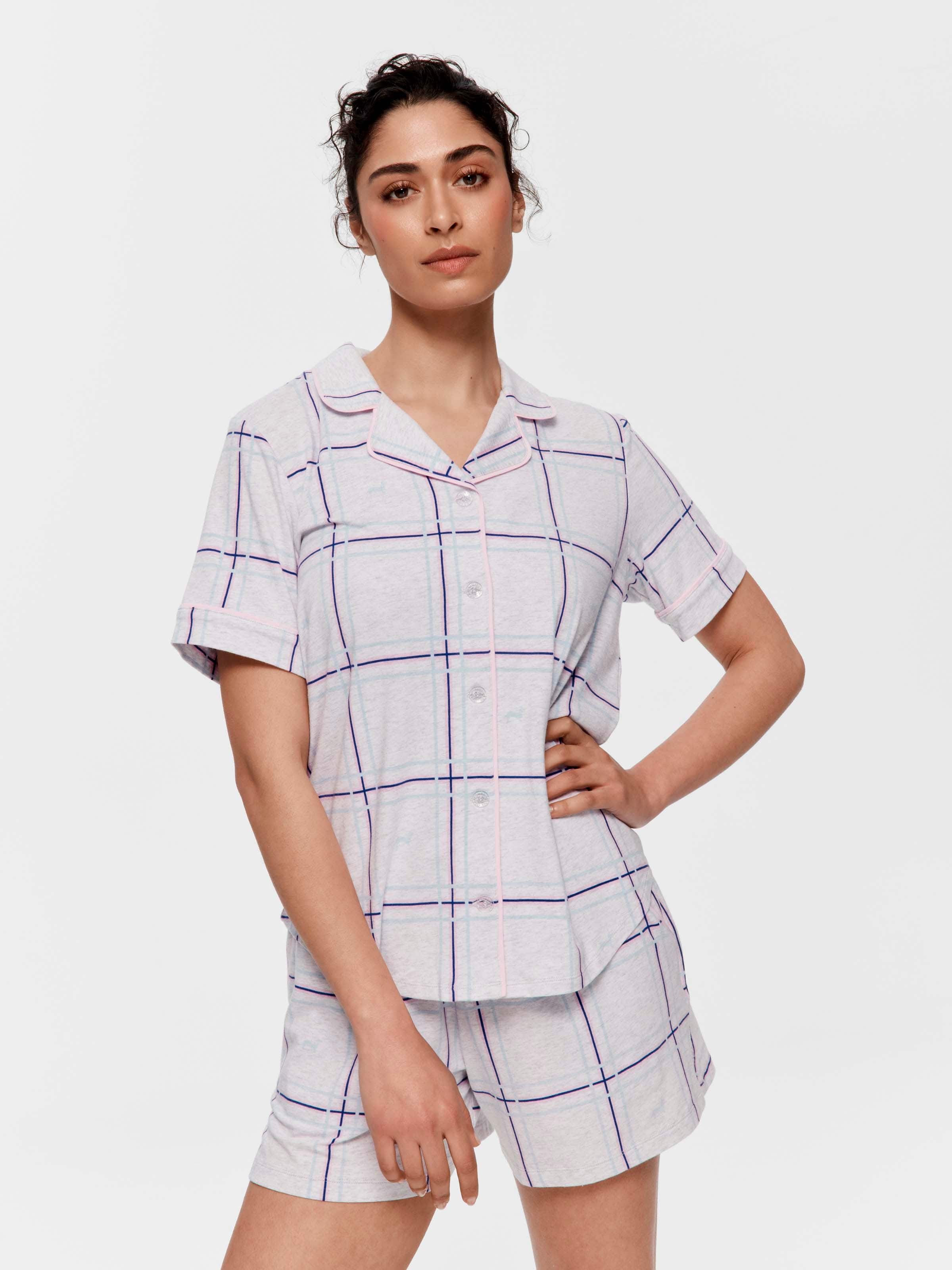 Penny Windowpane Short Sleeve Shirt