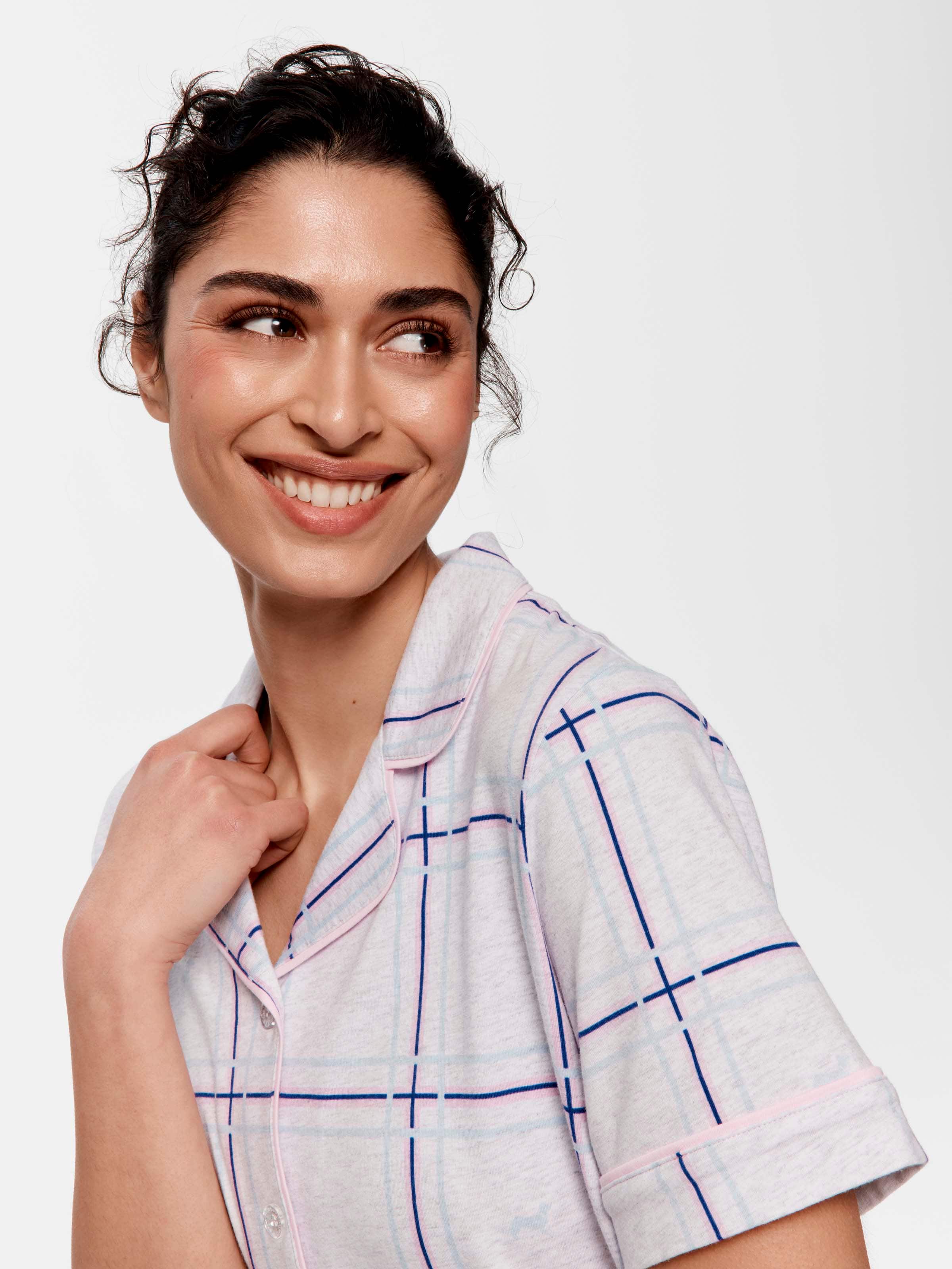 Penny Windowpane Short Sleeve Shirt