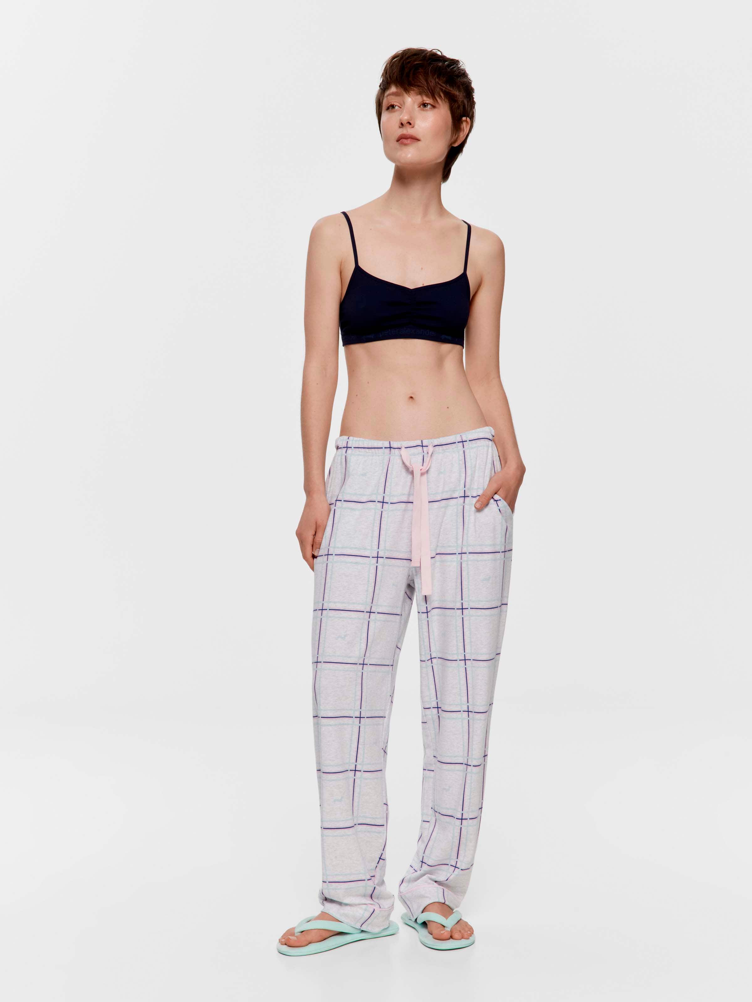 Penny Windowpane Tapered Pj Pant