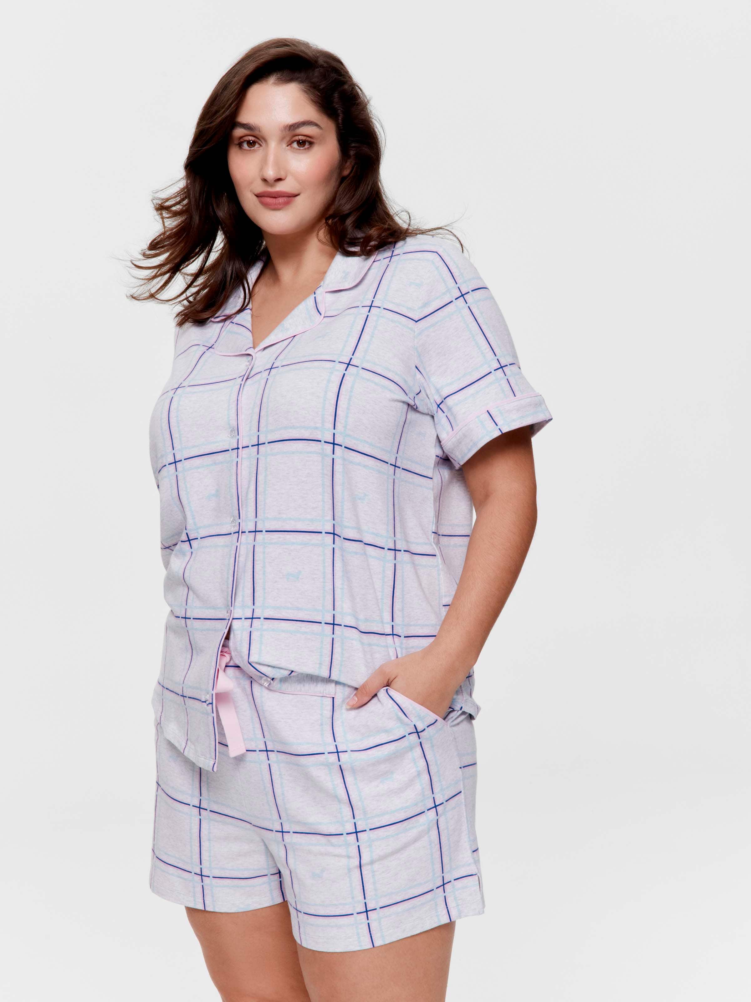P.A. Plus Penny Windowpane Long Short