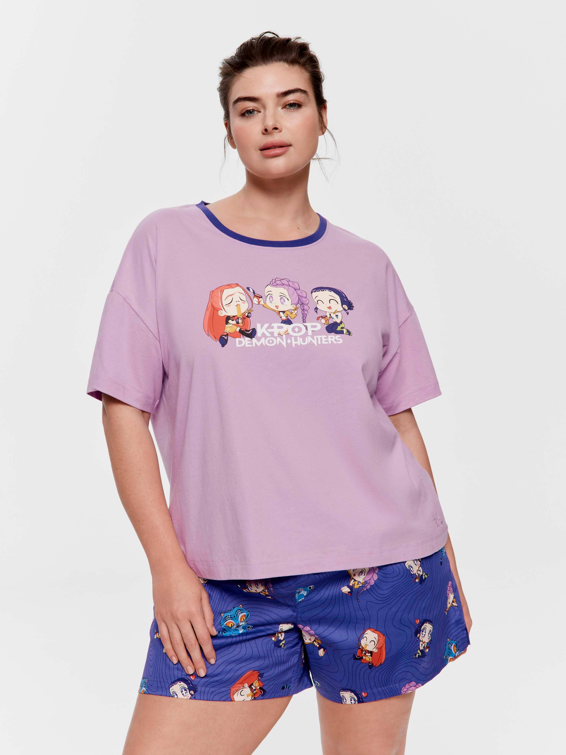 P.A. Plus K-Pop Demon Hunters 100% Cotton Oversized Tee
