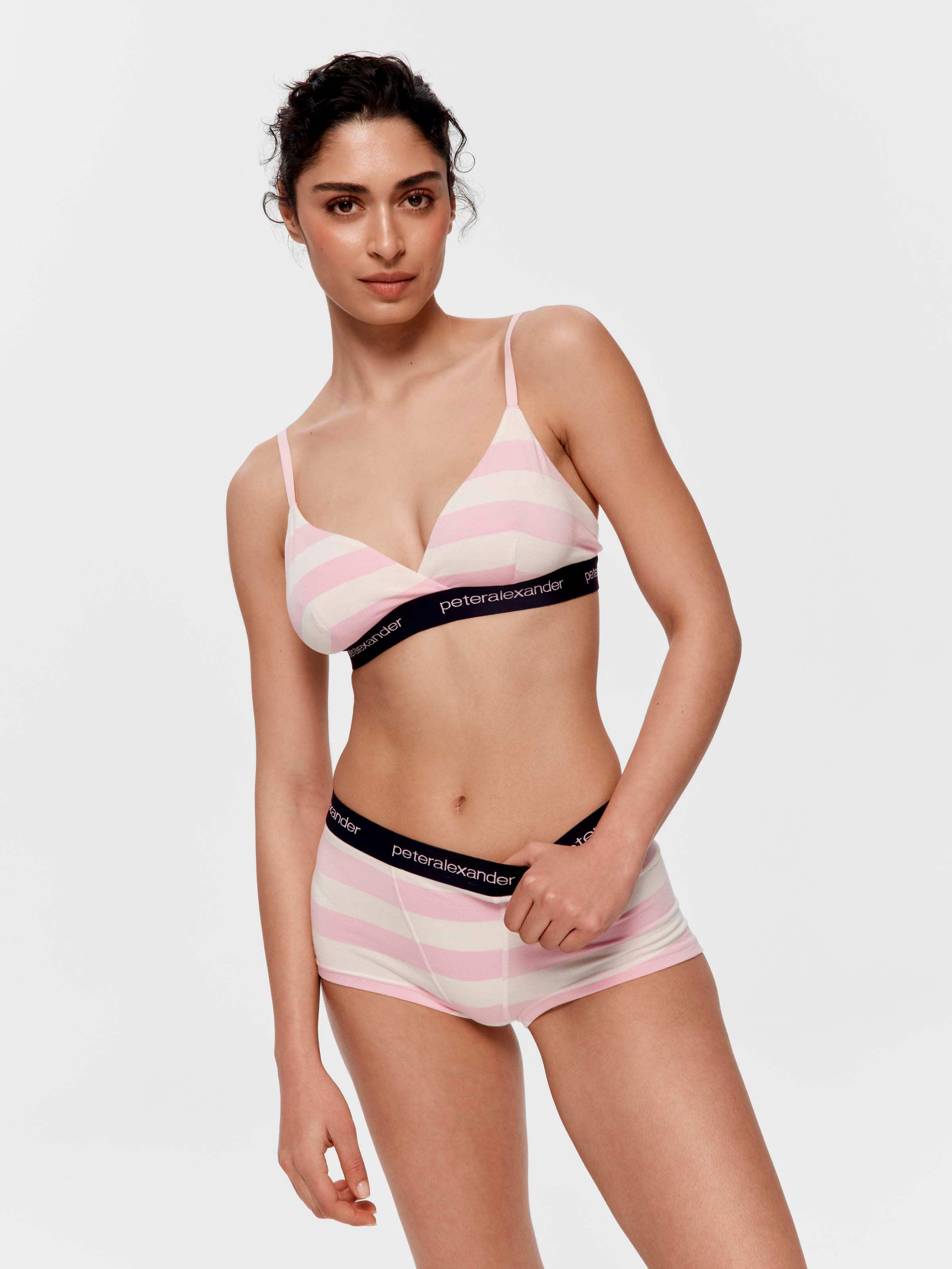 Pink Stripe Heritage Bamboo Jersey Boyshort