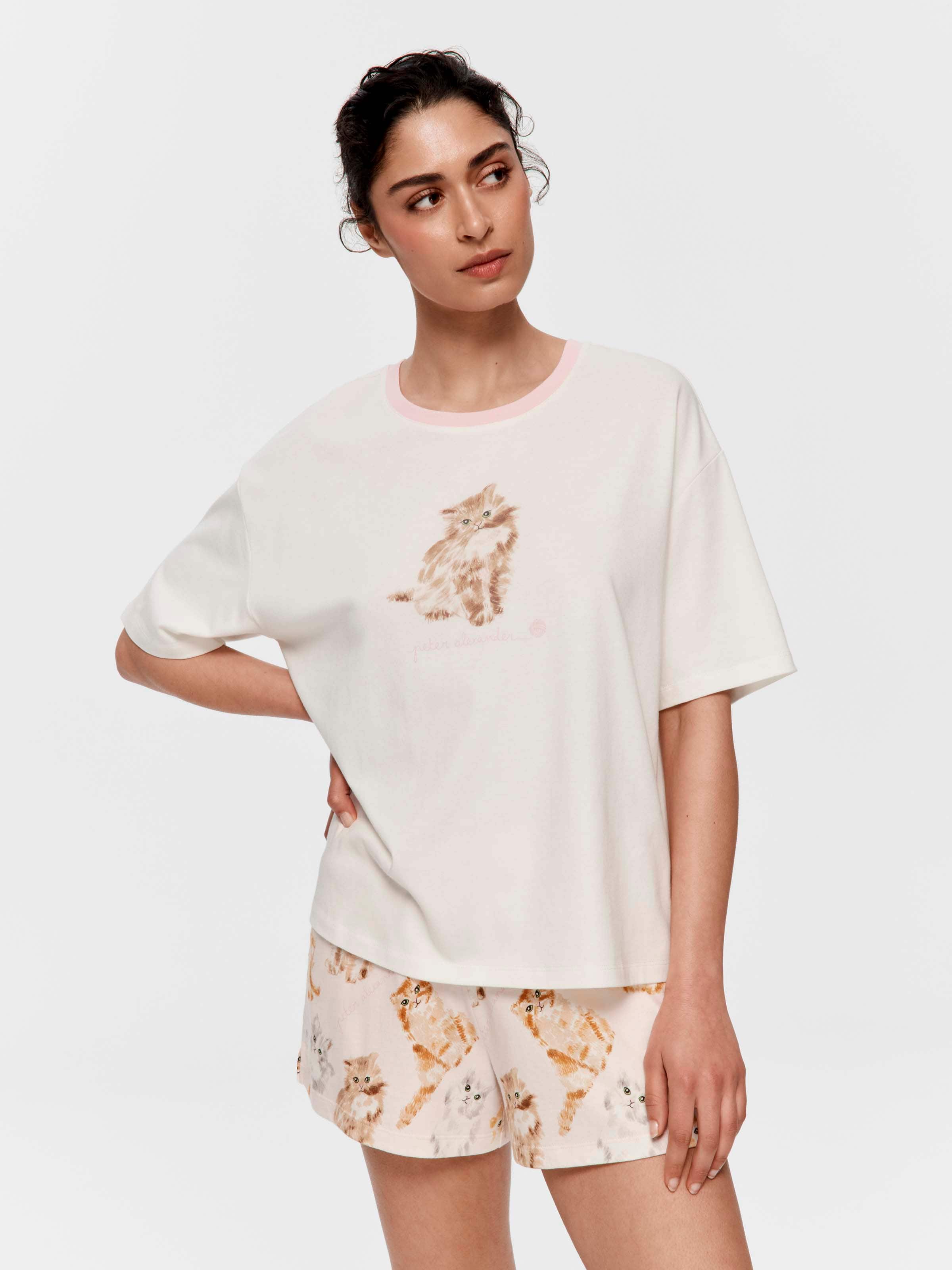 Fluffy Cat Oversized Tee
