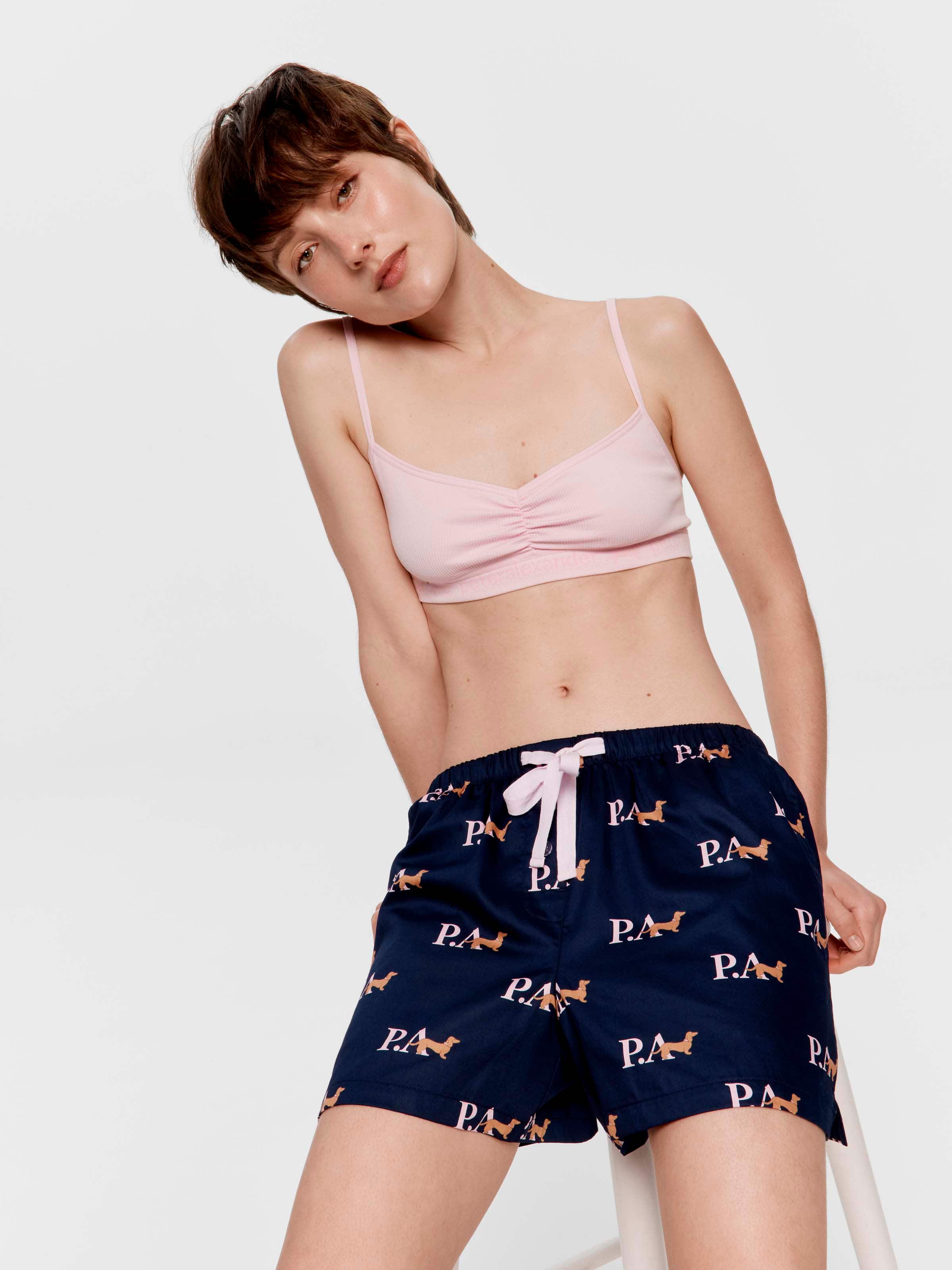 Bedtime Stories Navy Penny Logo 100% Cotton Boxed Mid Short