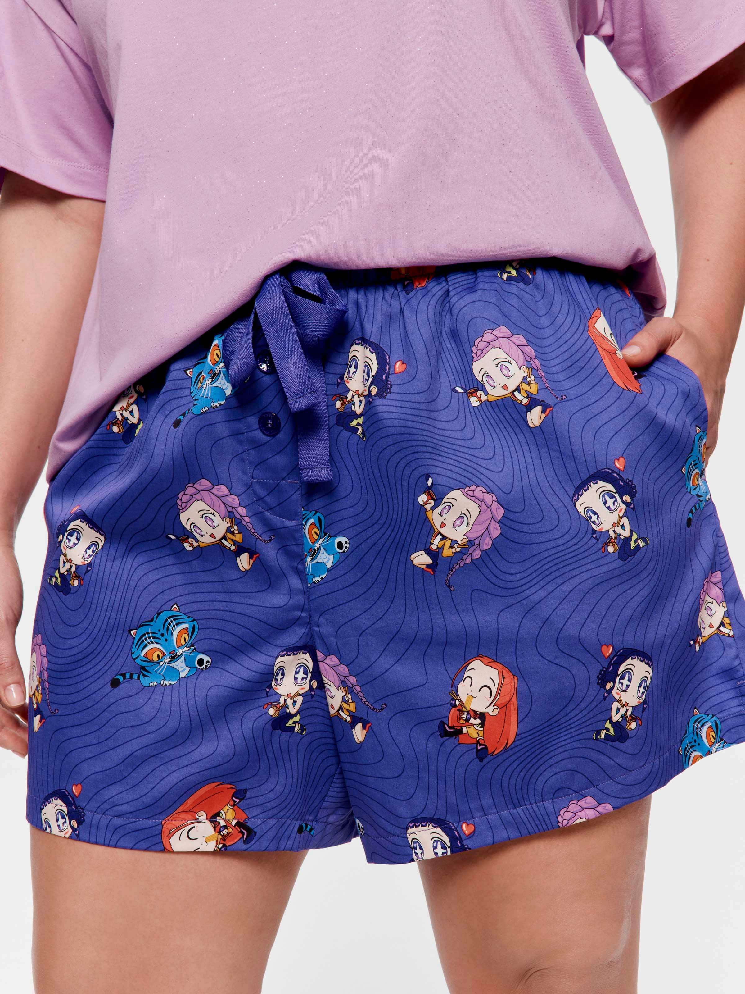 P.A. Plus K-Pop Demon Hunters 100% Cotton Mid Short