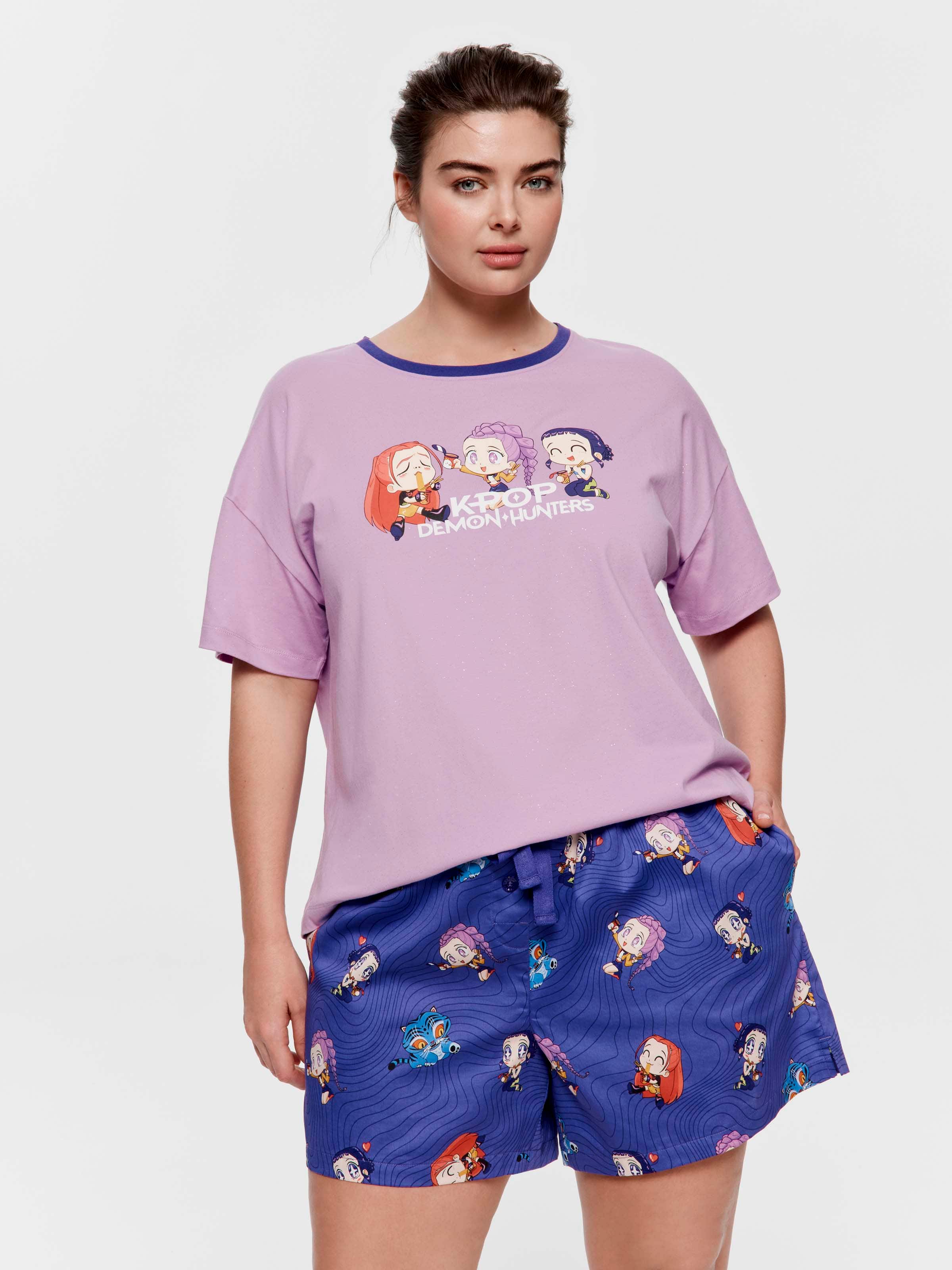 P.A. Plus K-Pop Demon Hunters 100% Cotton Mid Short