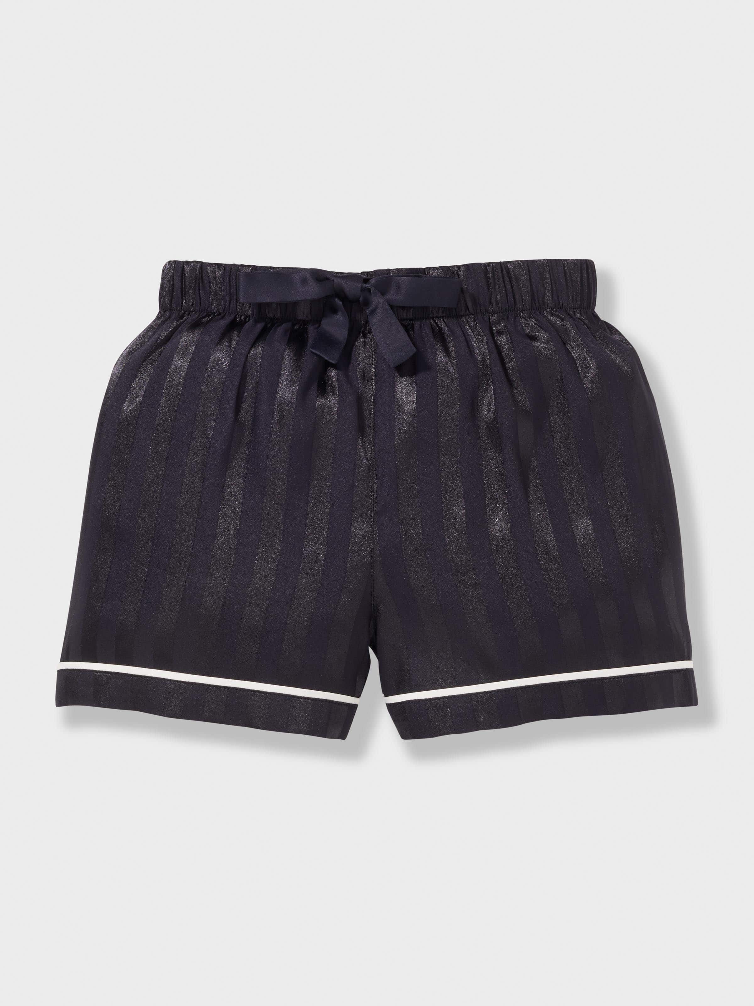 Kids Black Stripe Classic Shortie Pj Set