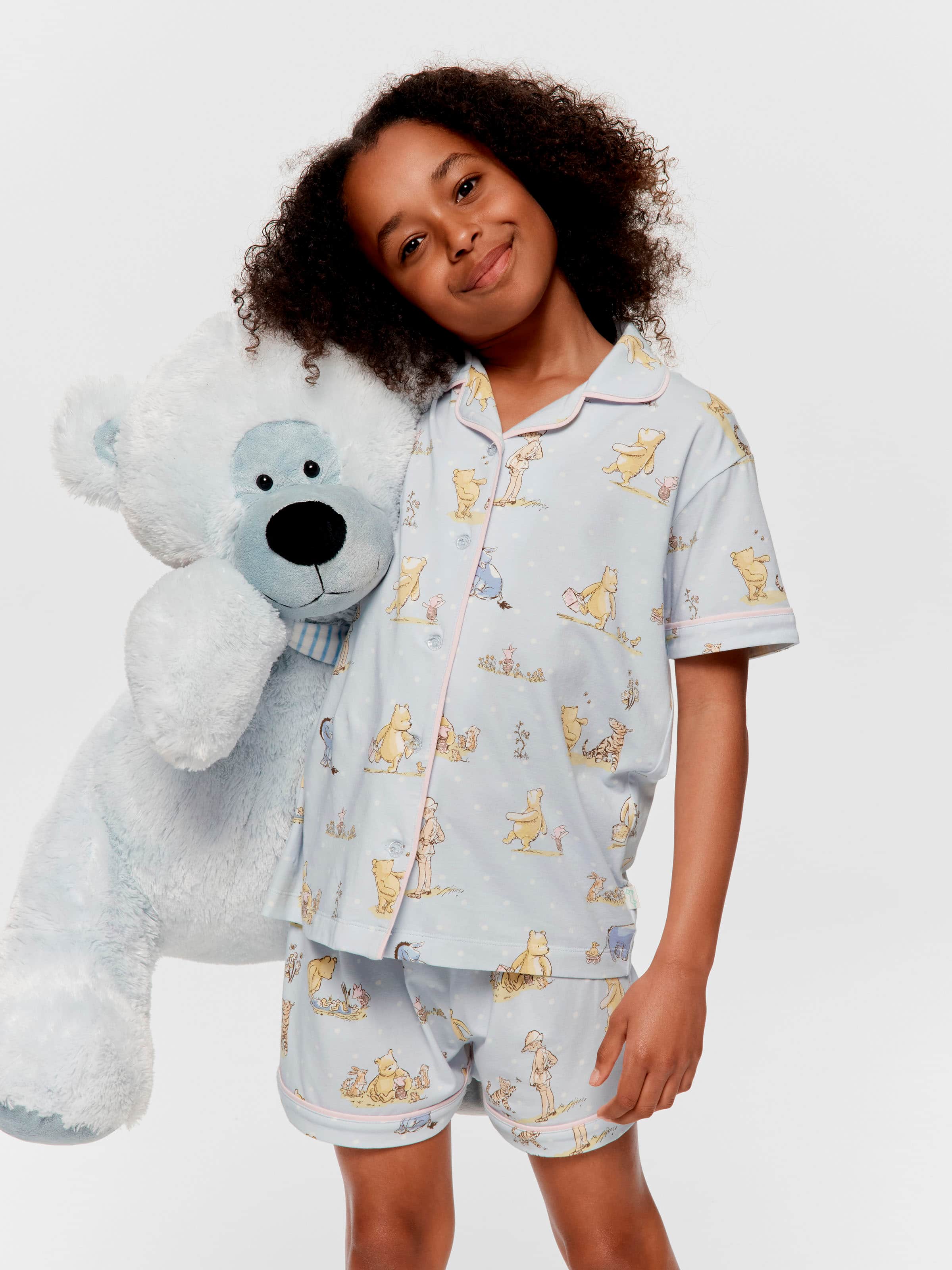 Girls Winnie The Pooh Shortie Pj Set