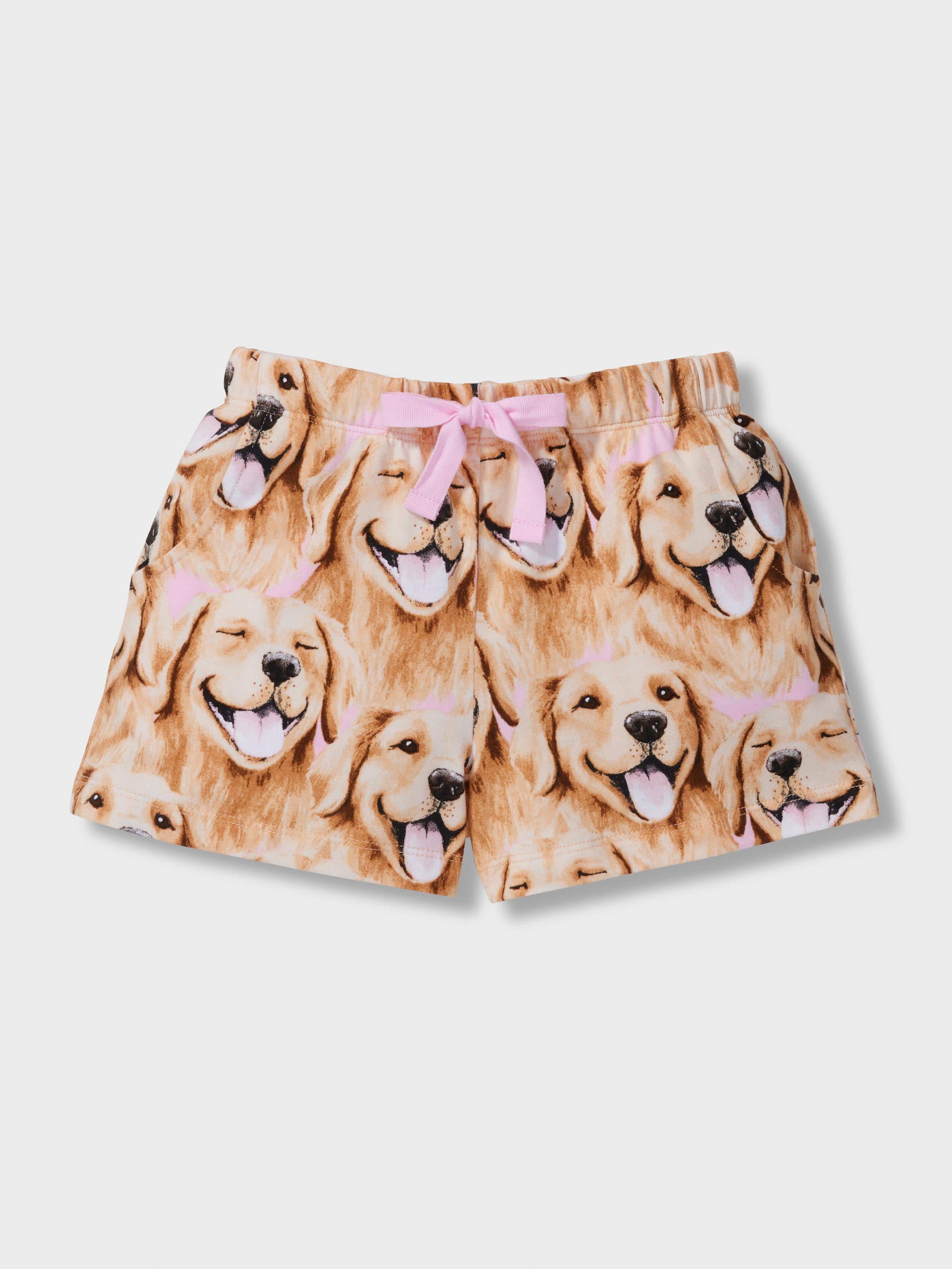 Girls Golden Retreiver Short Pj Set