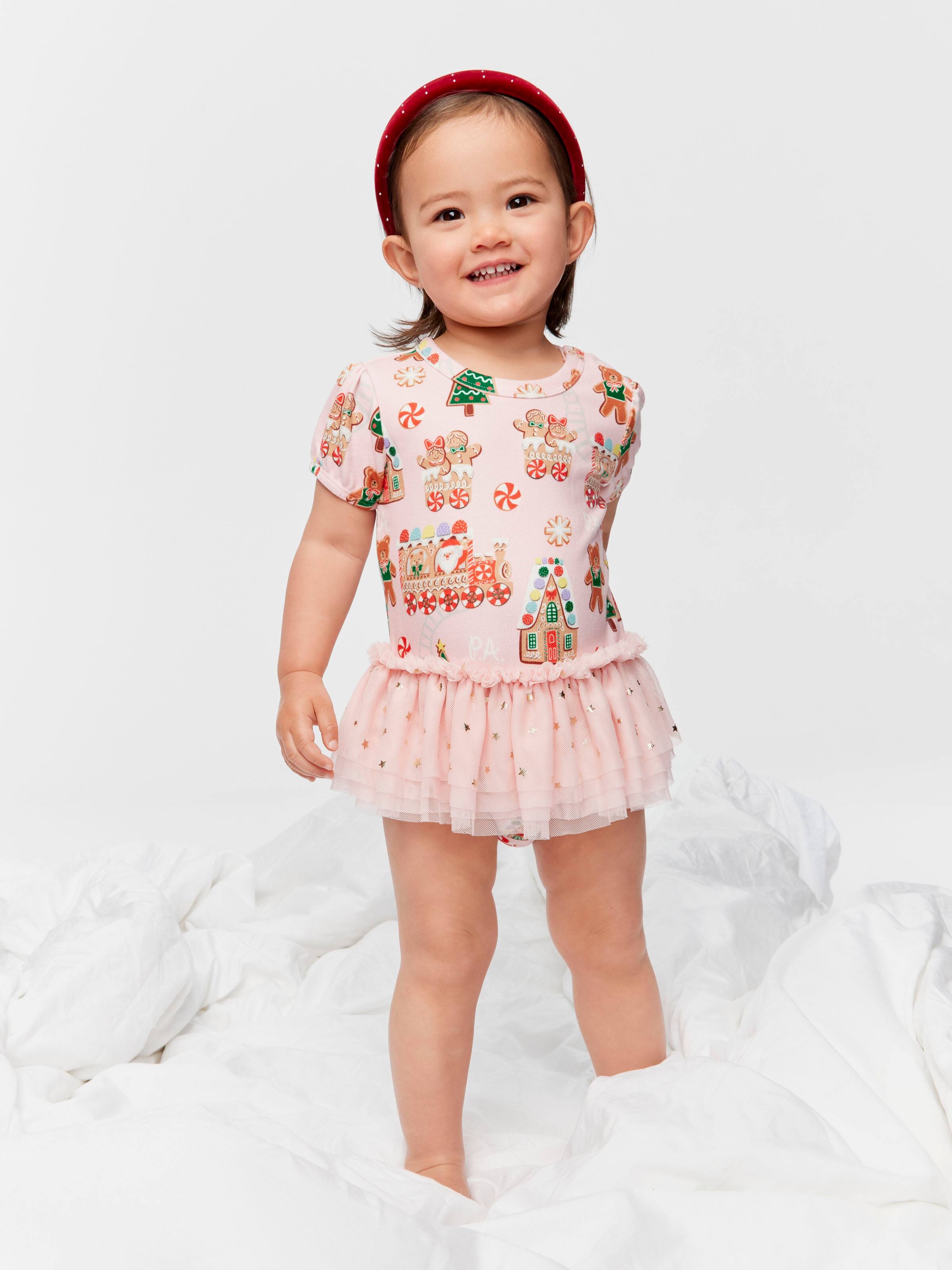 Baby Girl Gingerbread Romper
