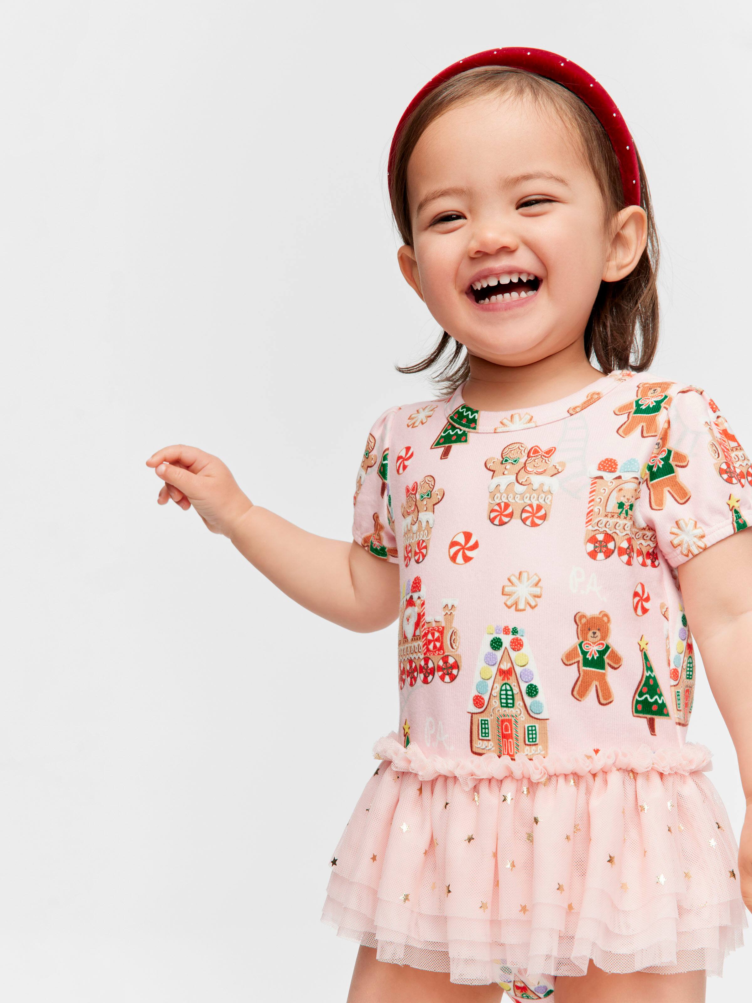 Baby Girl Gingerbread Romper