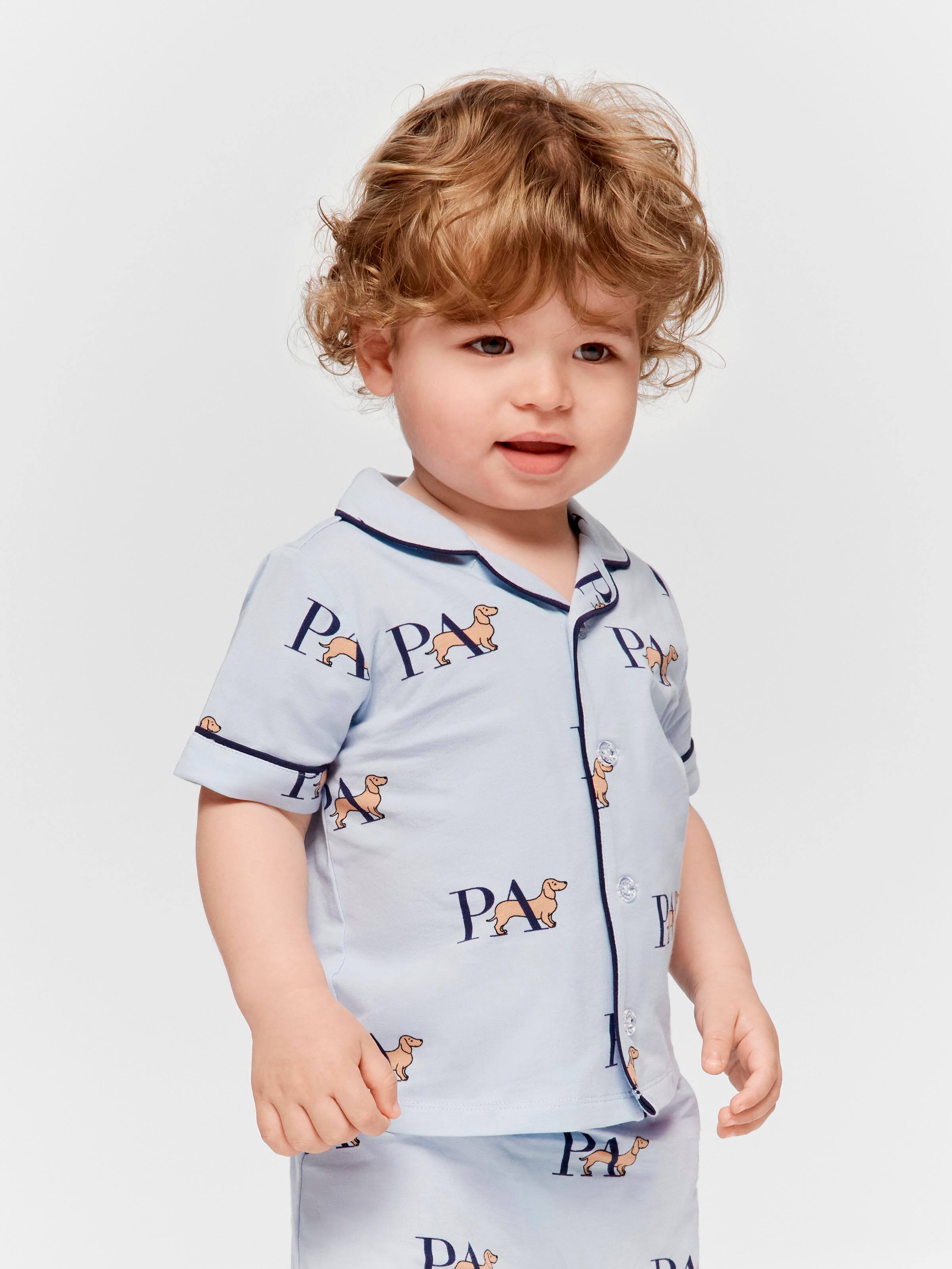 Baby Blue Penny Logo Classic Short Pj Set