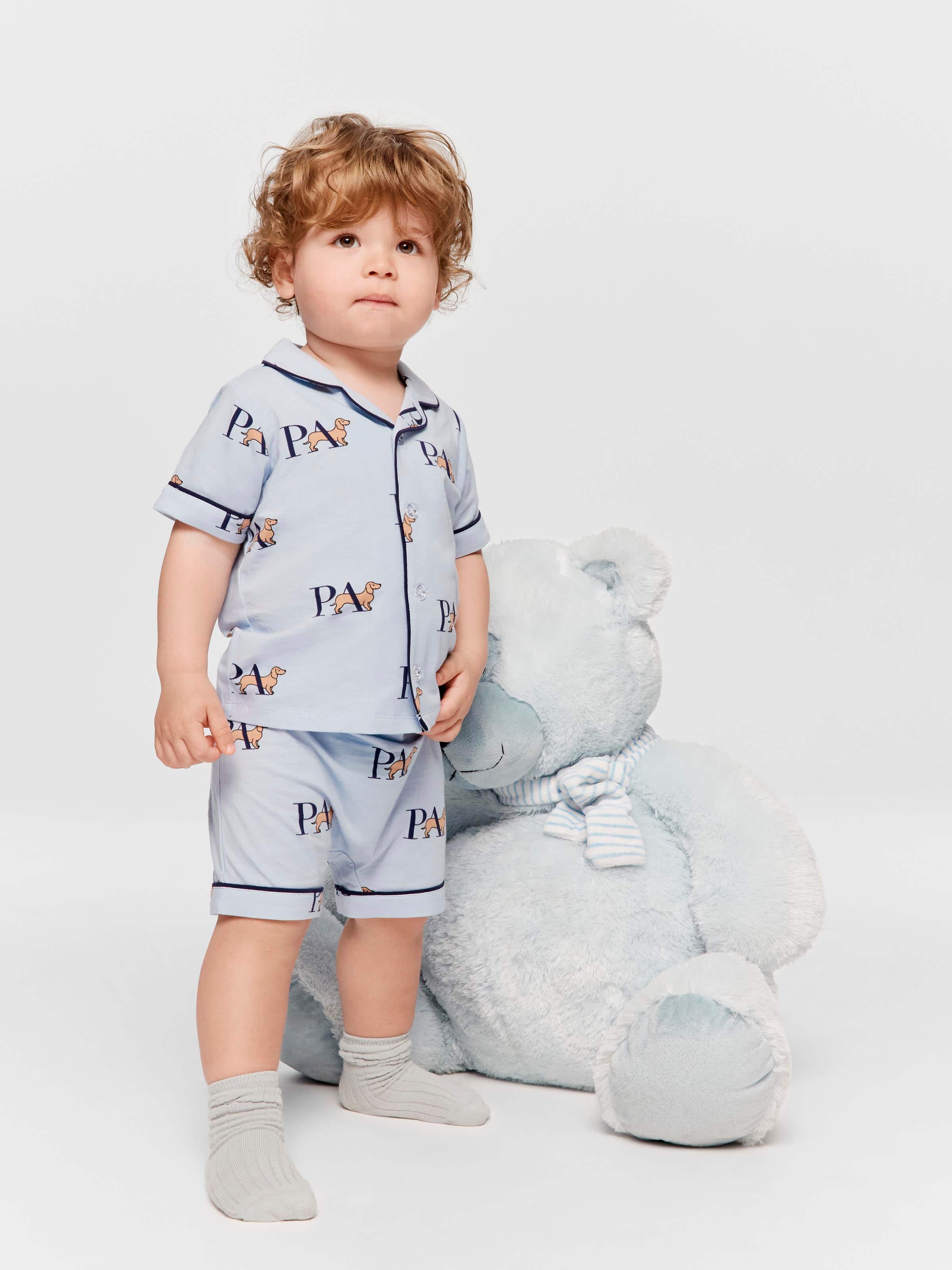 Baby Blue Penny Logo Classic Short Pj Set
