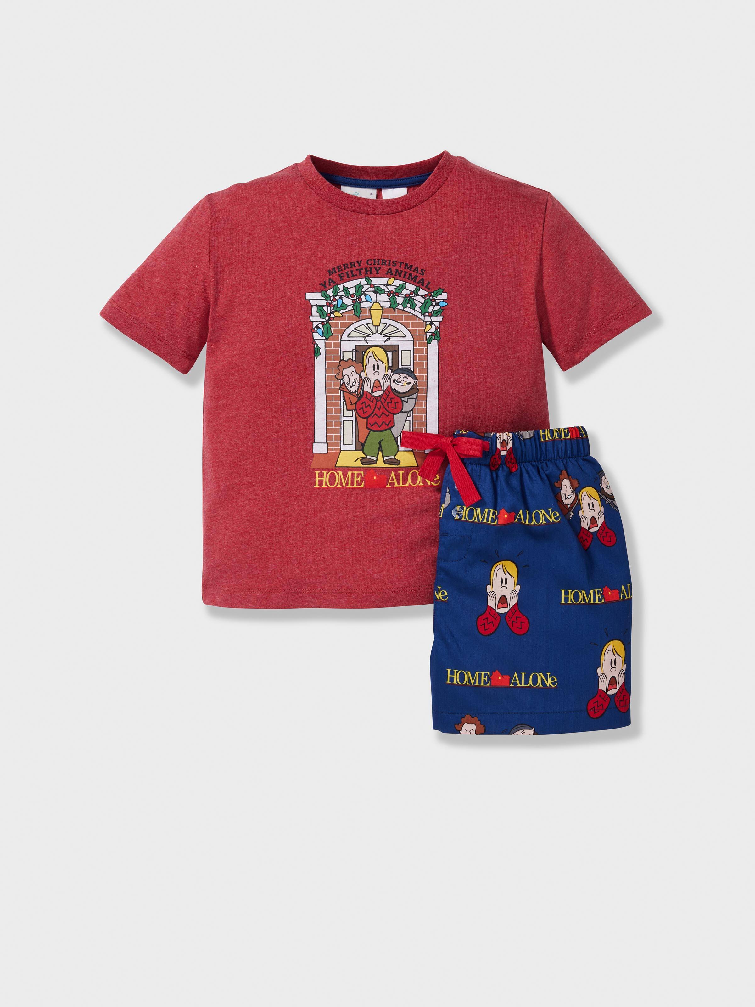 Jnr Boys Home Alone 100% Cotton Short Pj Set