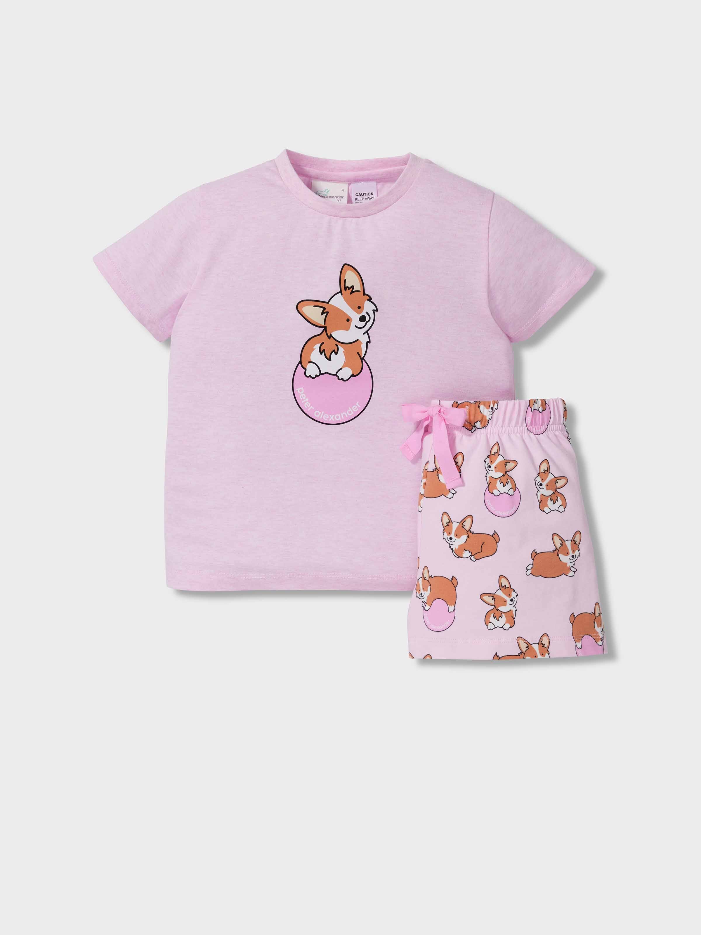 Jnr Girls Corgi Short Pj Set