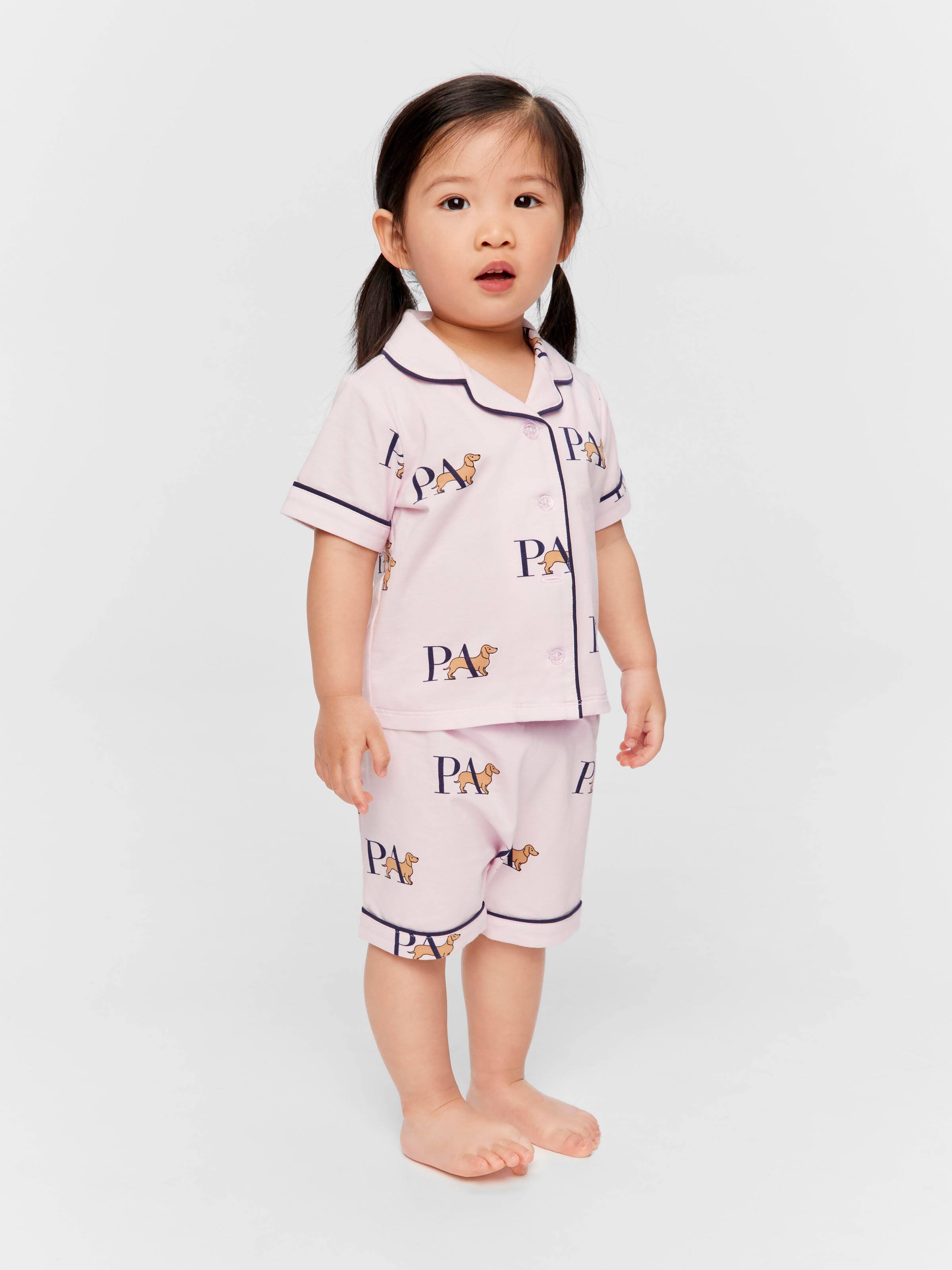 Baby Pink Penny Logo Classic Short Pj Set