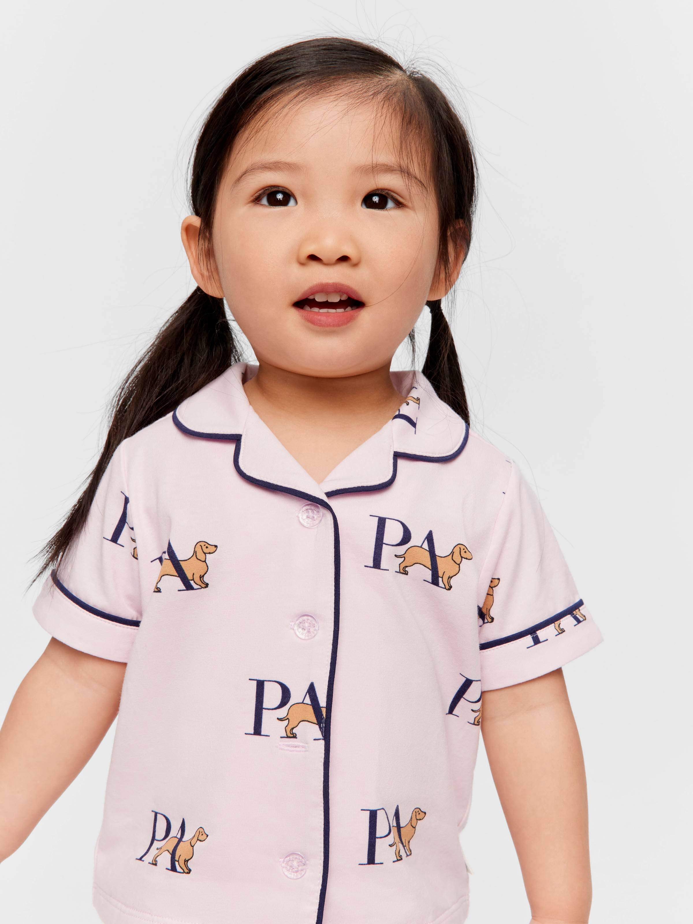 Baby Pink Penny Logo Classic Short Pj Set