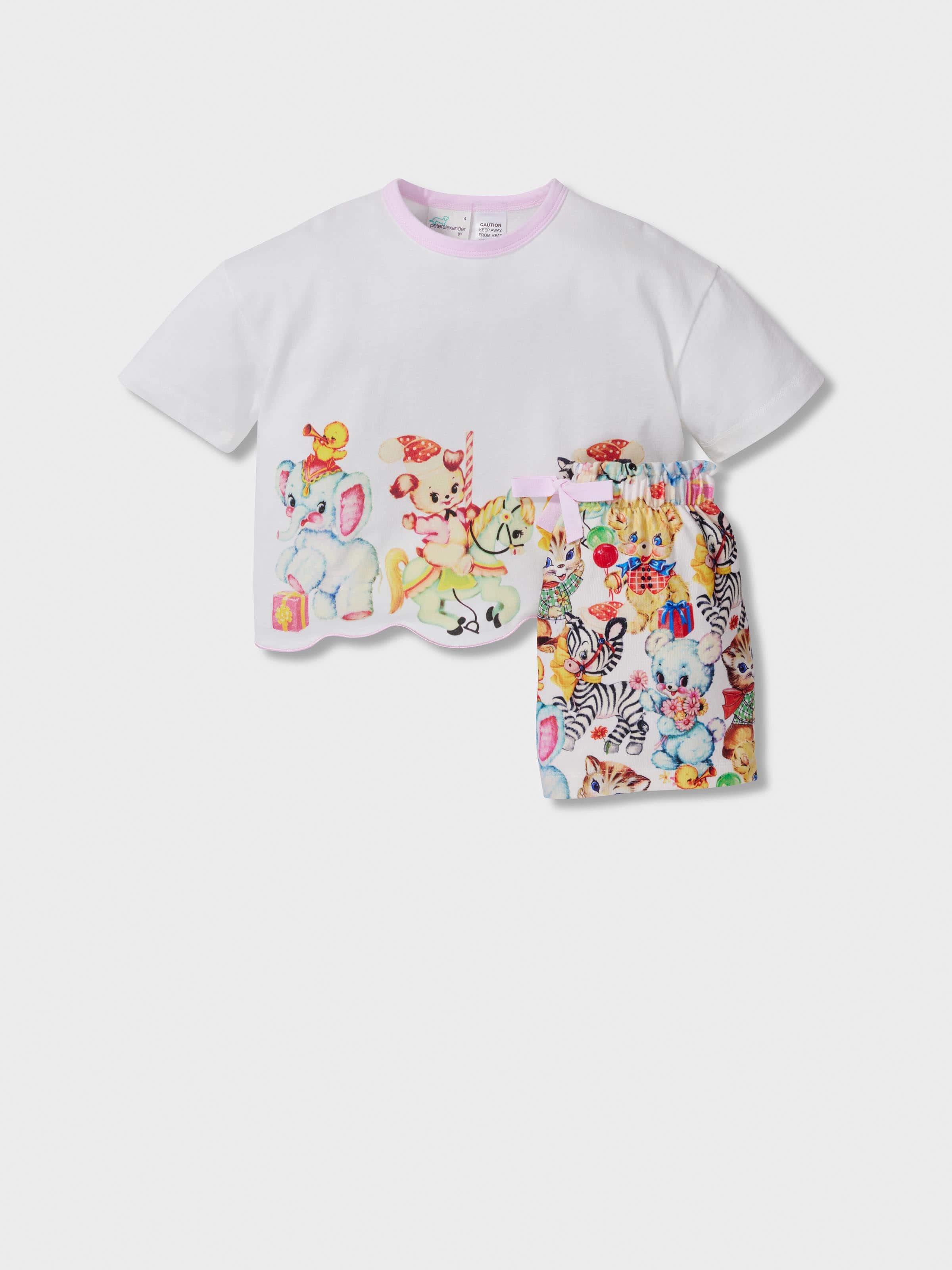 Jnr Girls Vintage Toys Short Pj Set